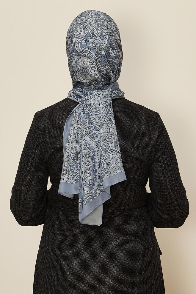 Tesettür giyim MOR ALVİNA ETNİK DESENLİ ŞAL 8522 - ALVİNA