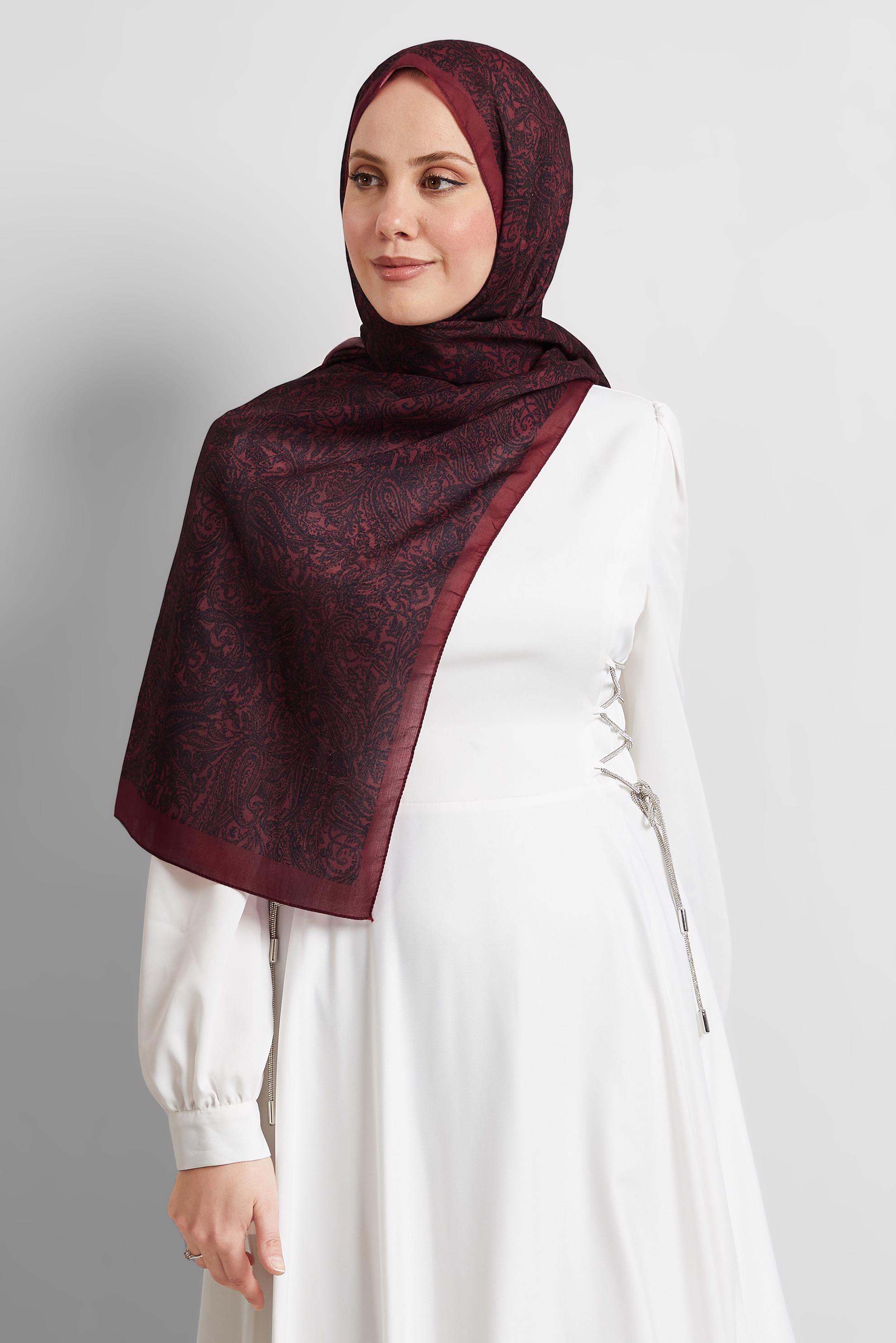 Tesettür giyim KIRMIZI ALVİNA ŞAL 8530