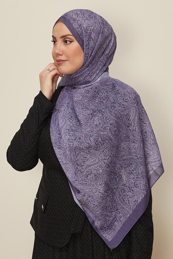 Vêtements hijab POURPRE CHÂLE ALVINA 8530 - ALVİNA