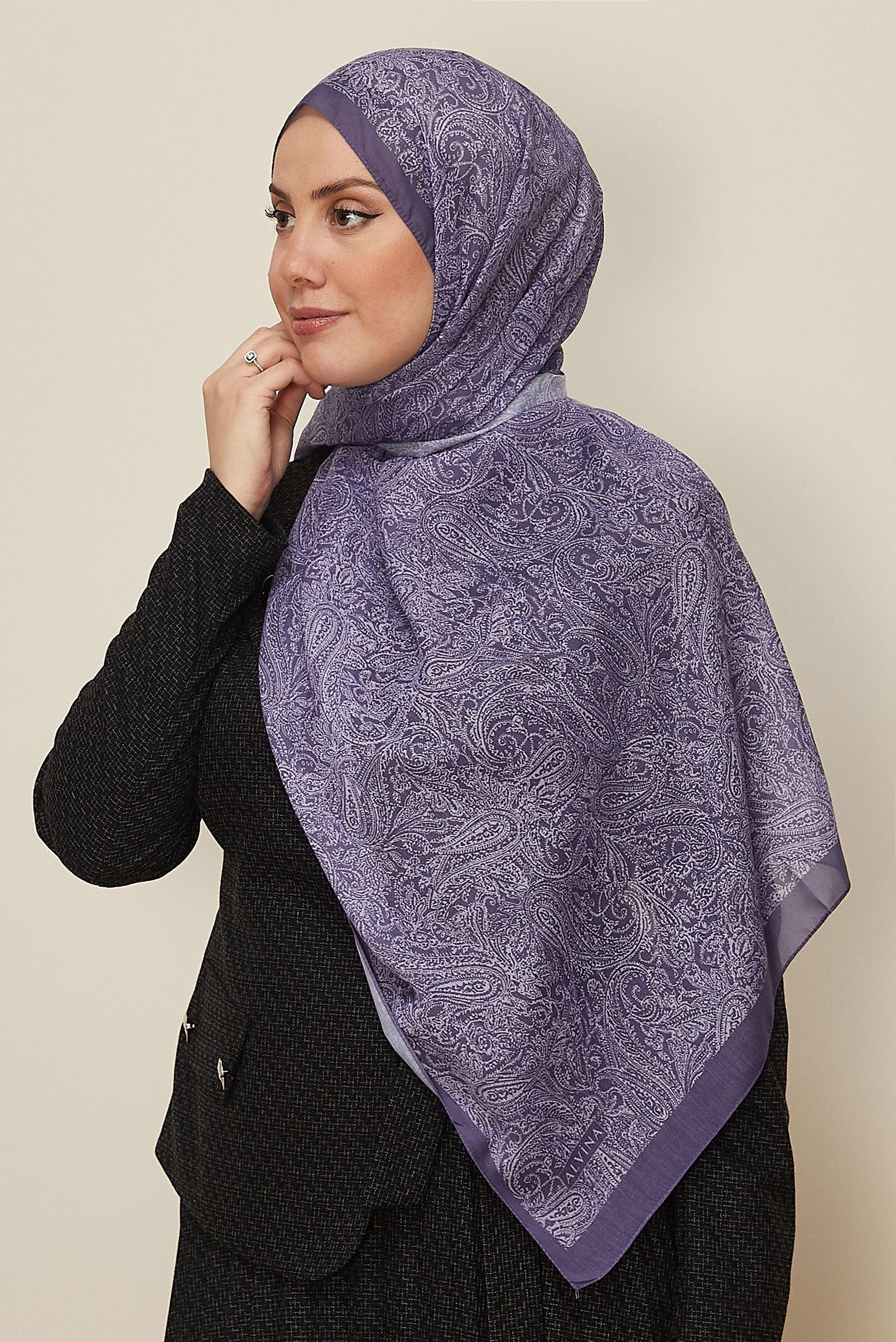 Vêtements hijab POURPRE CHÂLE ALVINA 8530