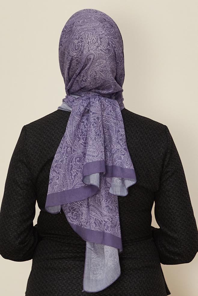 Vêtements hijab POURPRE CHÂLE ALVINA 8530 - ALVİNA