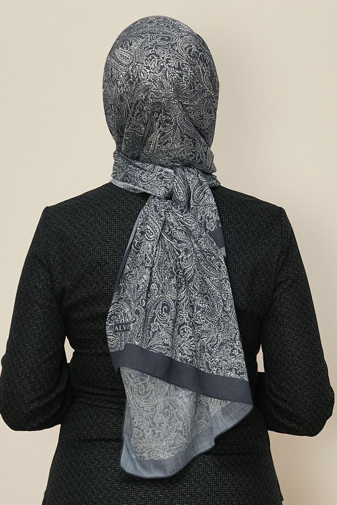 Vêtements hijab BLEU MARINE CHÂLE ALVINA 8530 - ALVİNA