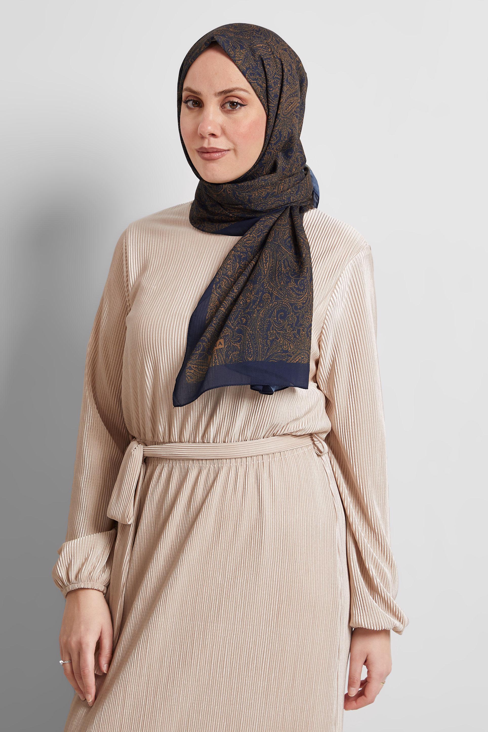Tesettür giyim TABA ALVİNA ŞAL 8530
