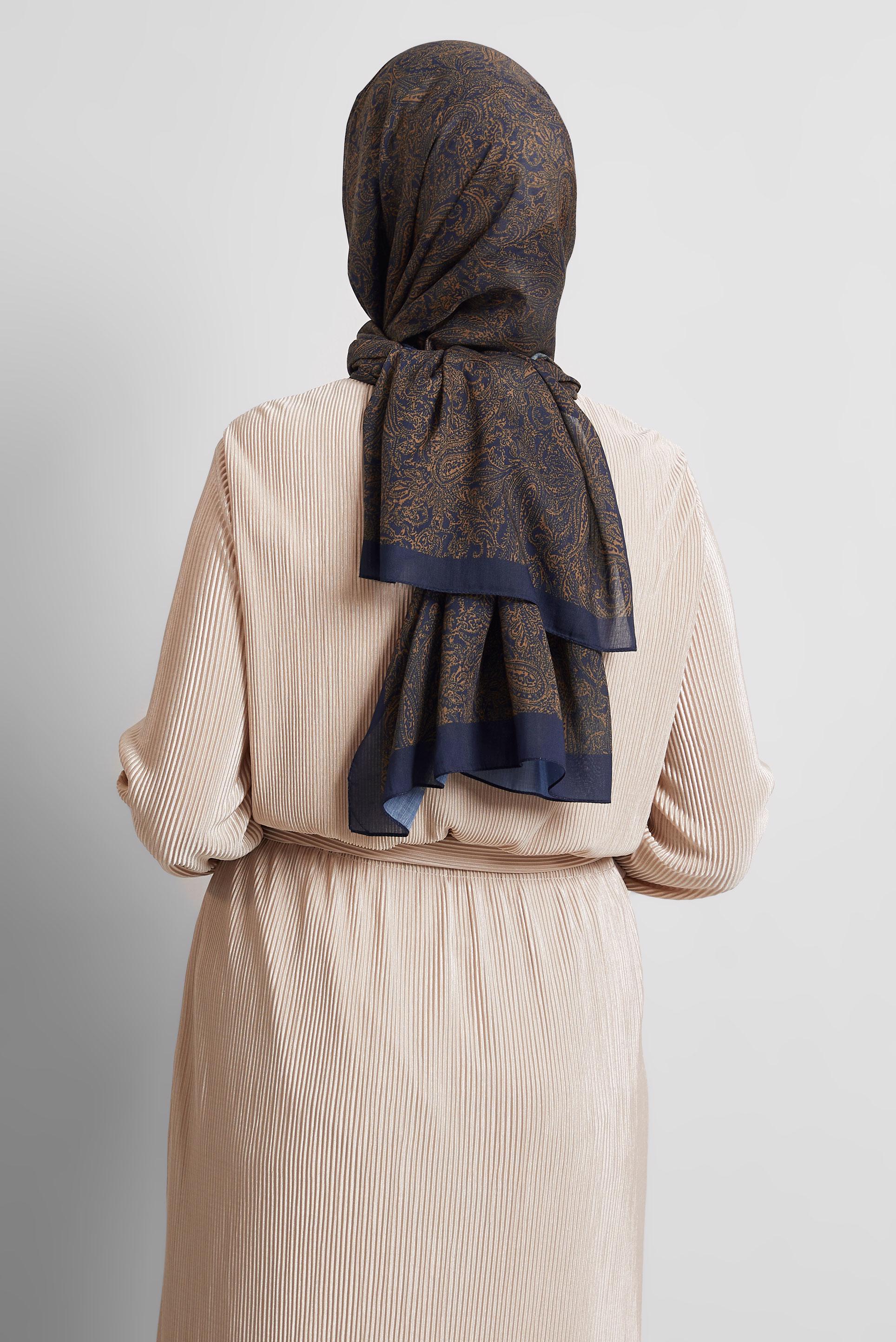 Tesettür giyim TABA ALVİNA ŞAL 8530