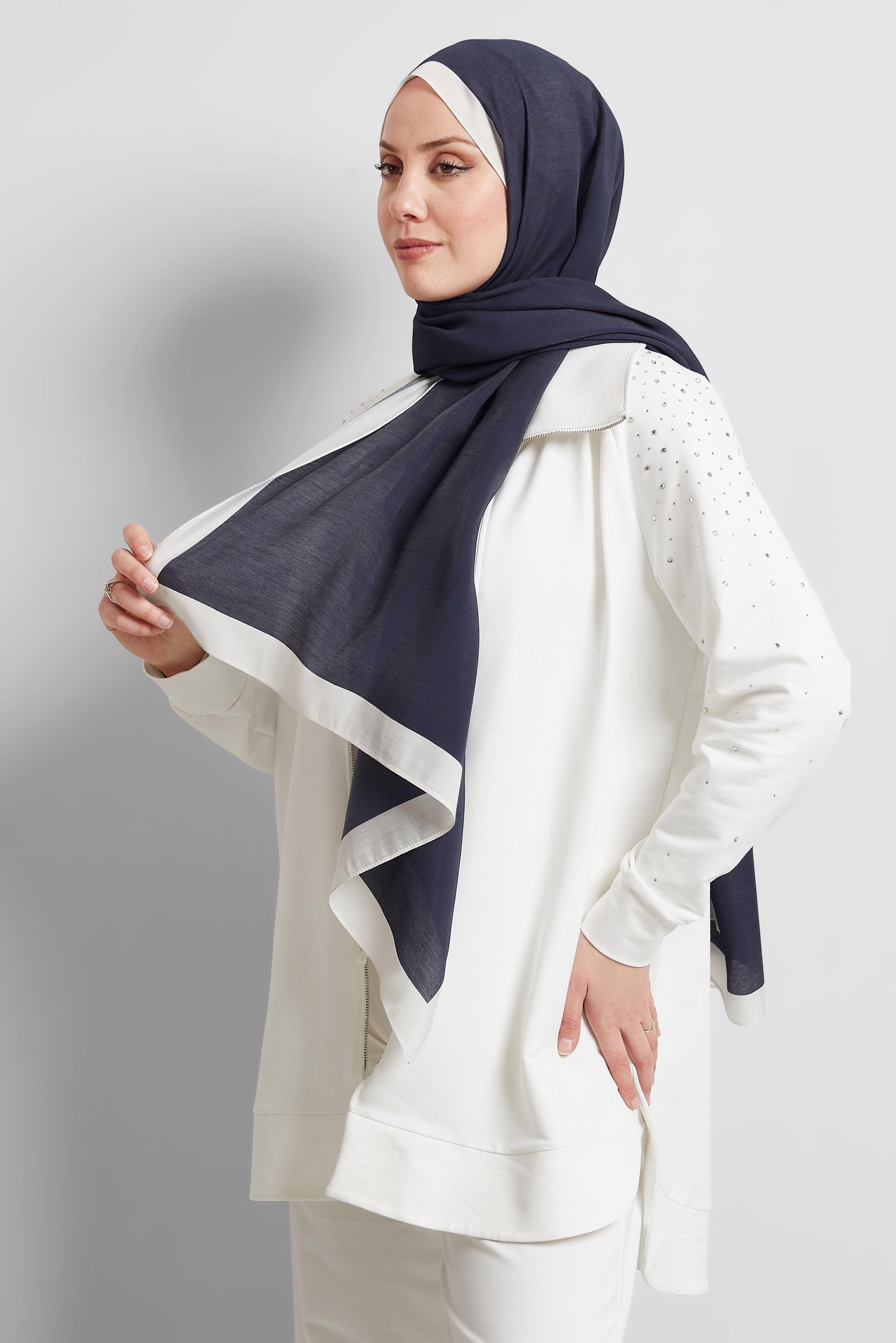 Tesettür giyim LACİVERT ALVİNA ŞAL 8533