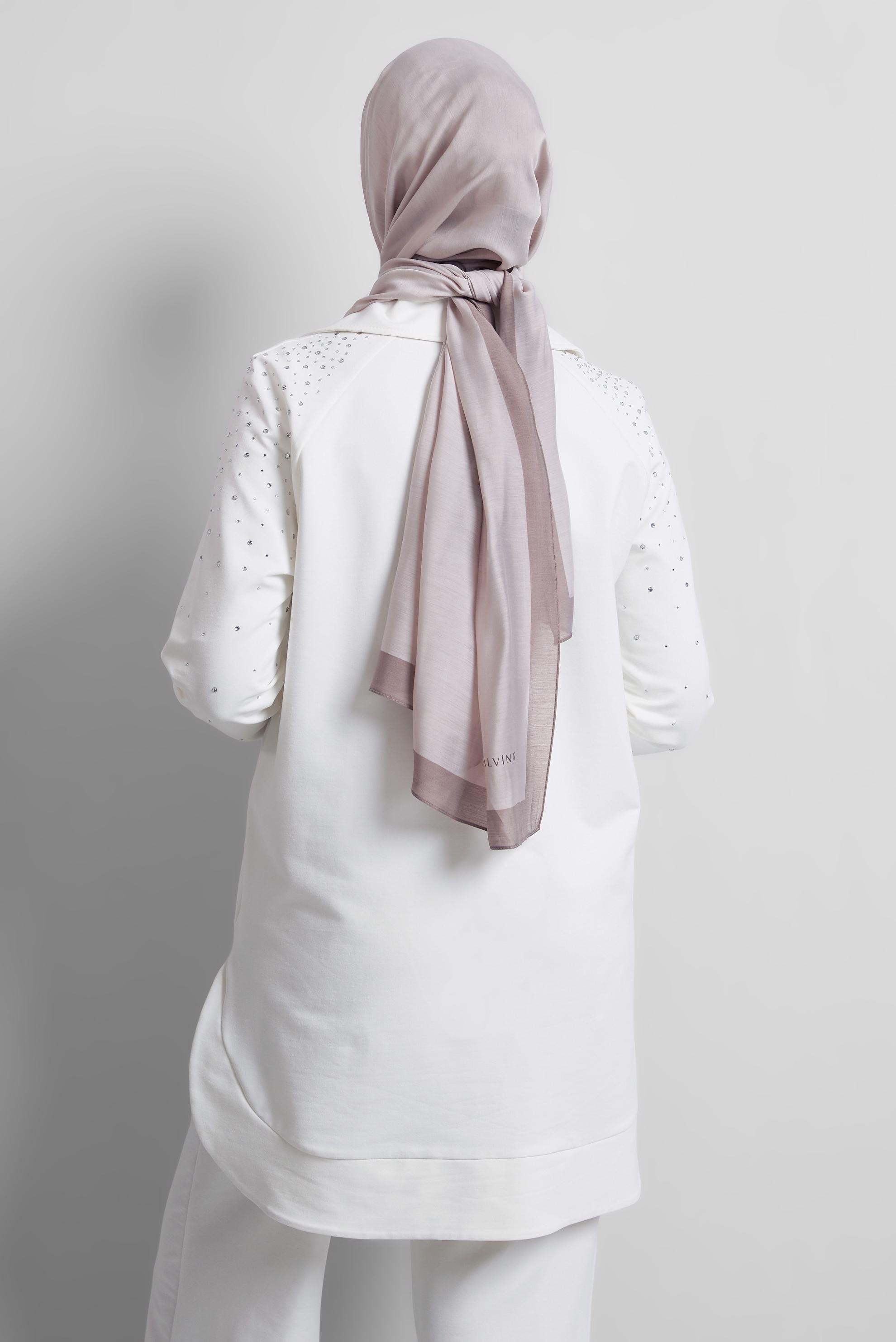 Tesettür giyim PUDRA ALVİNA ŞAL 8533