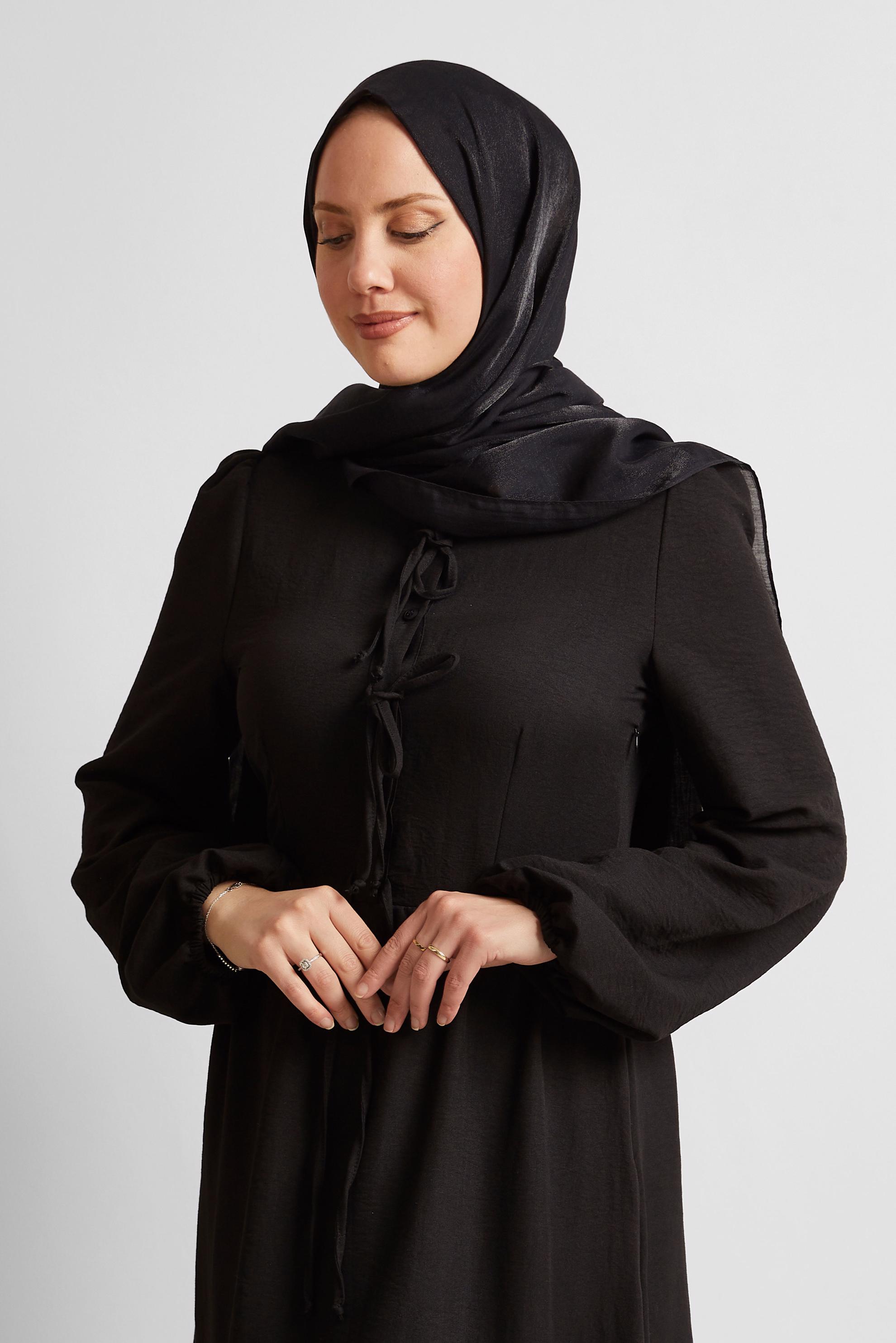 Tesettür giyim SİYAH ALVİNA PAMUK ŞAL 8544