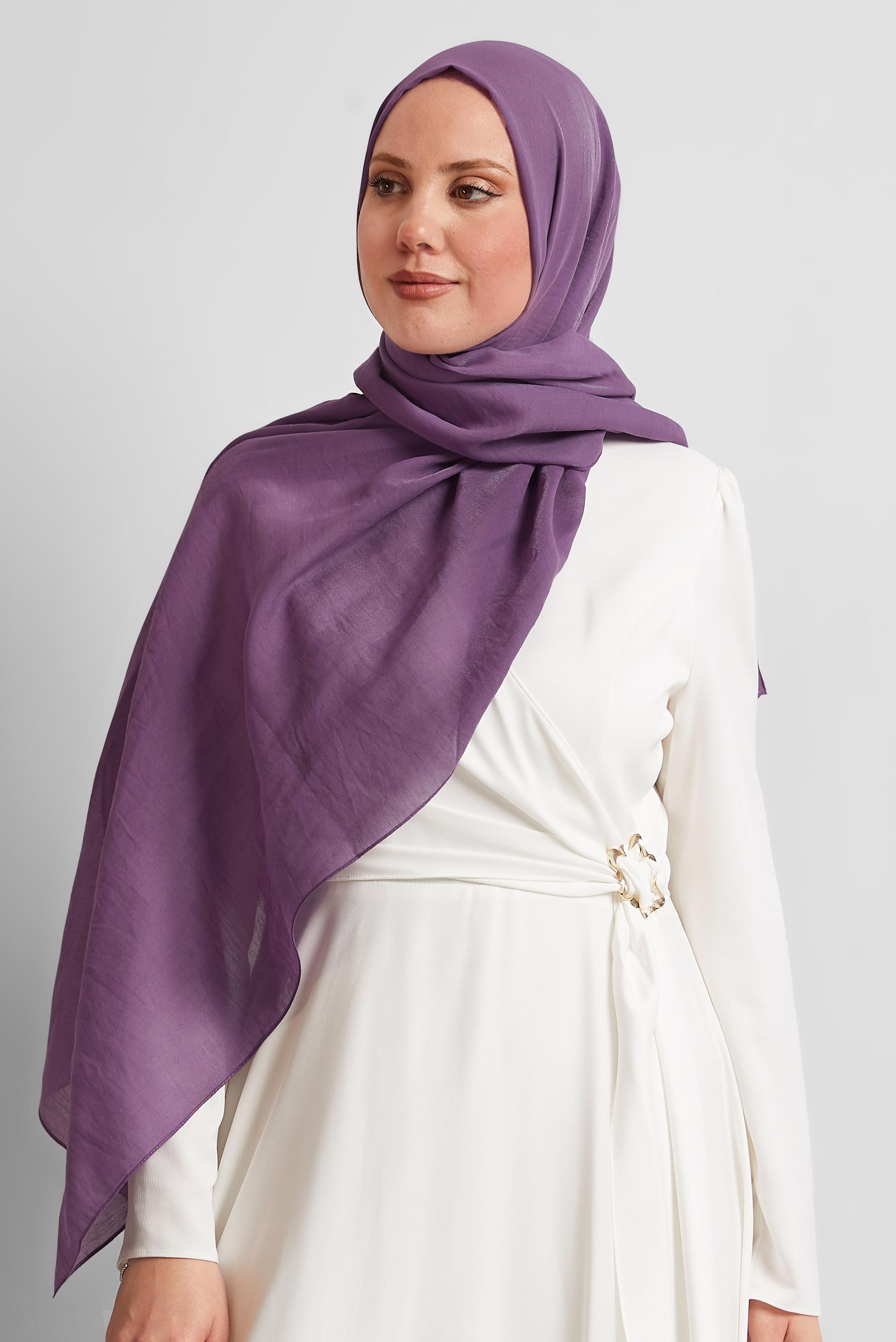 Tesettür giyim MOR ALVİNA PAMUK ŞAL 8544