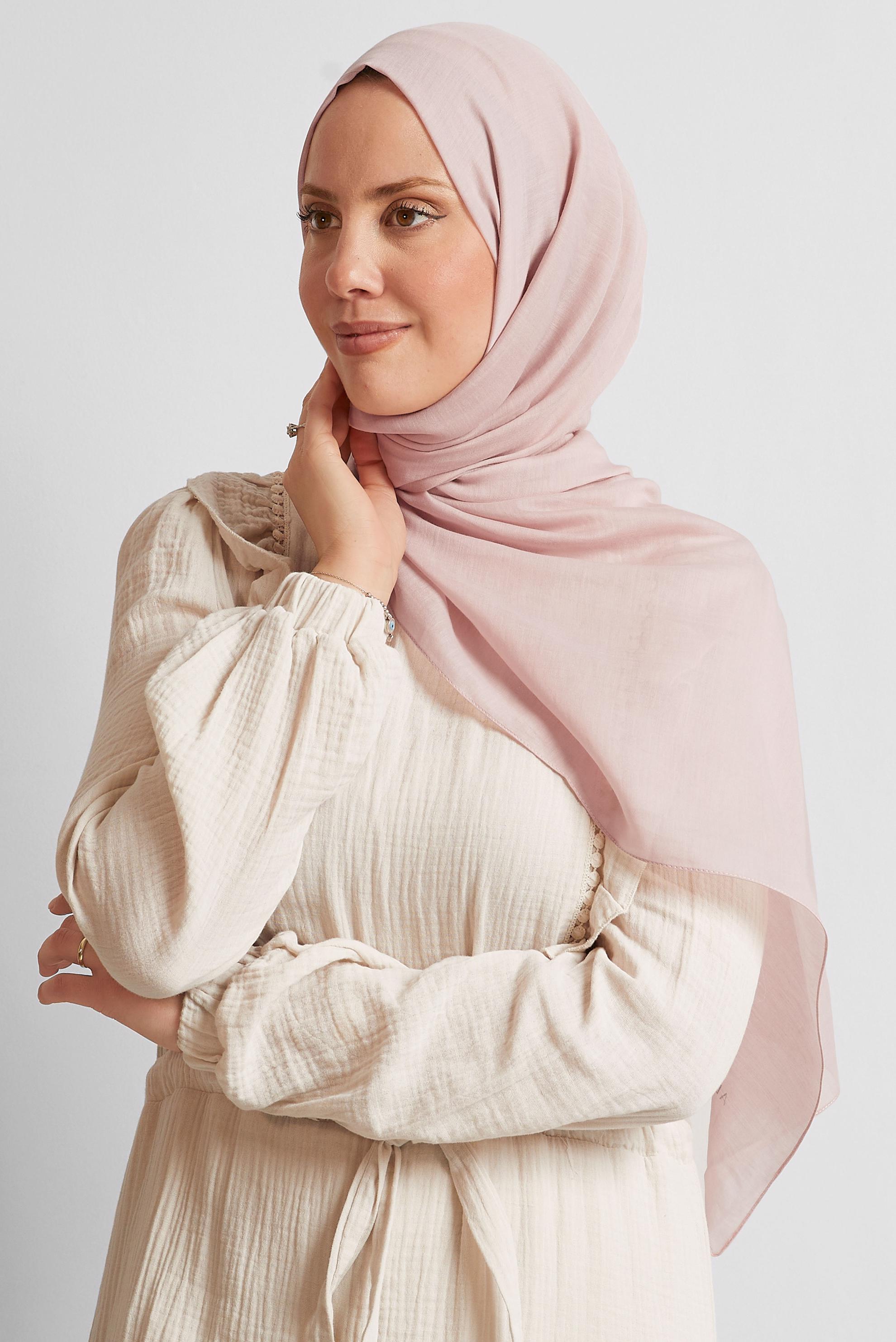 Tesettür giyim PUDRA ALVİNA PAMUK ŞAL 8544
