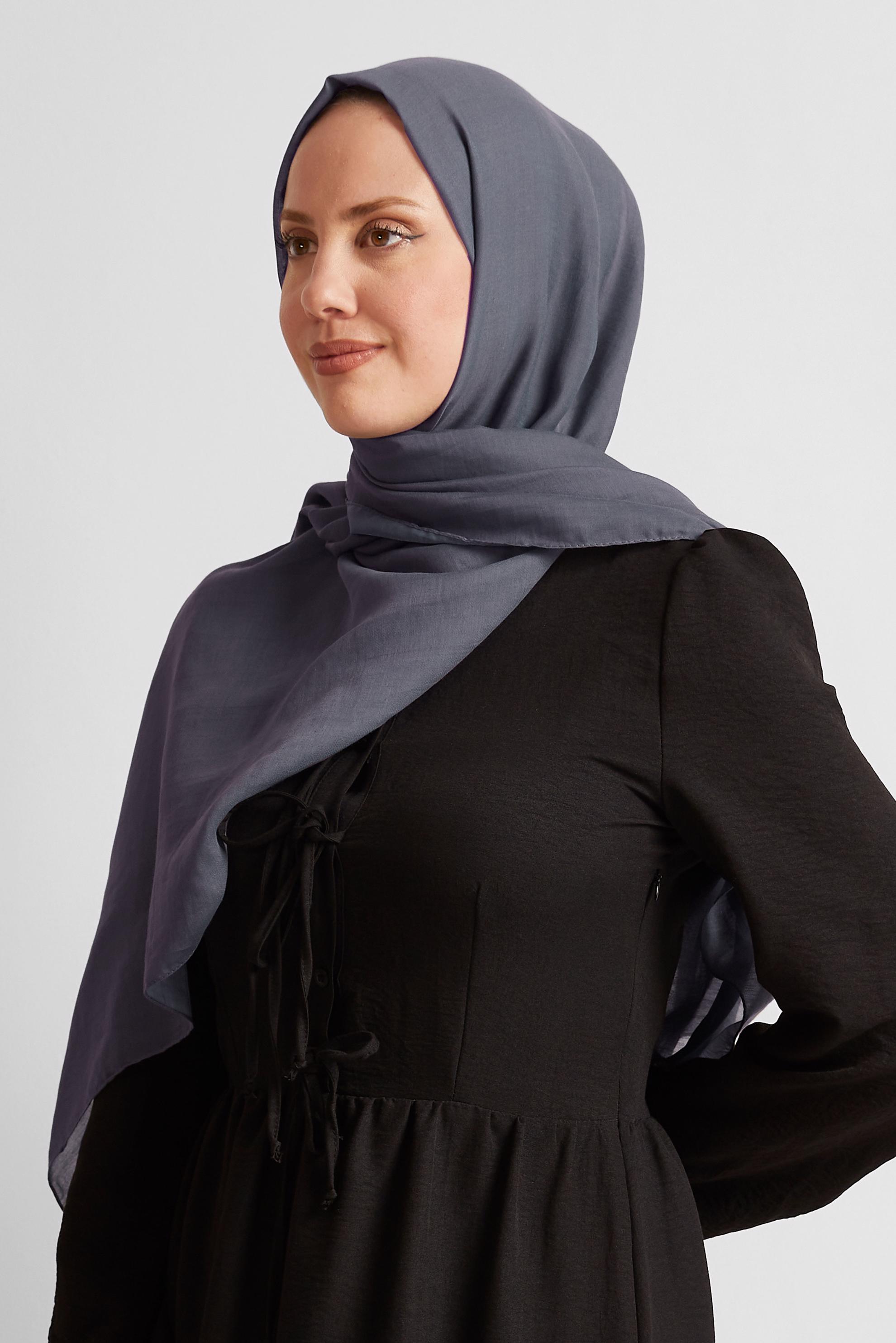 Tesettür giyim GRİ ALVİNA PAMUK ŞAL 8544