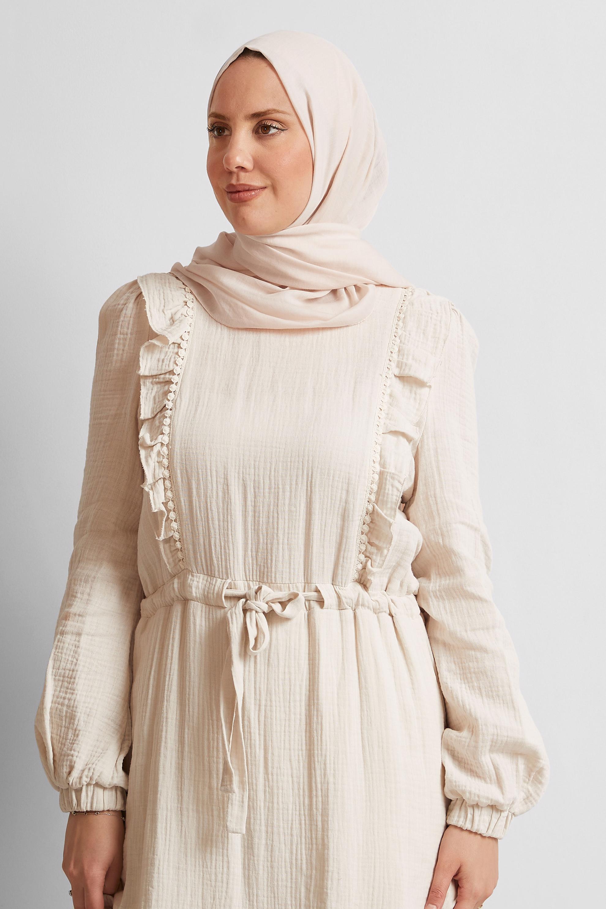 Tesettür giyim PUDRA ALVİNA PAMUK ŞAL 8544