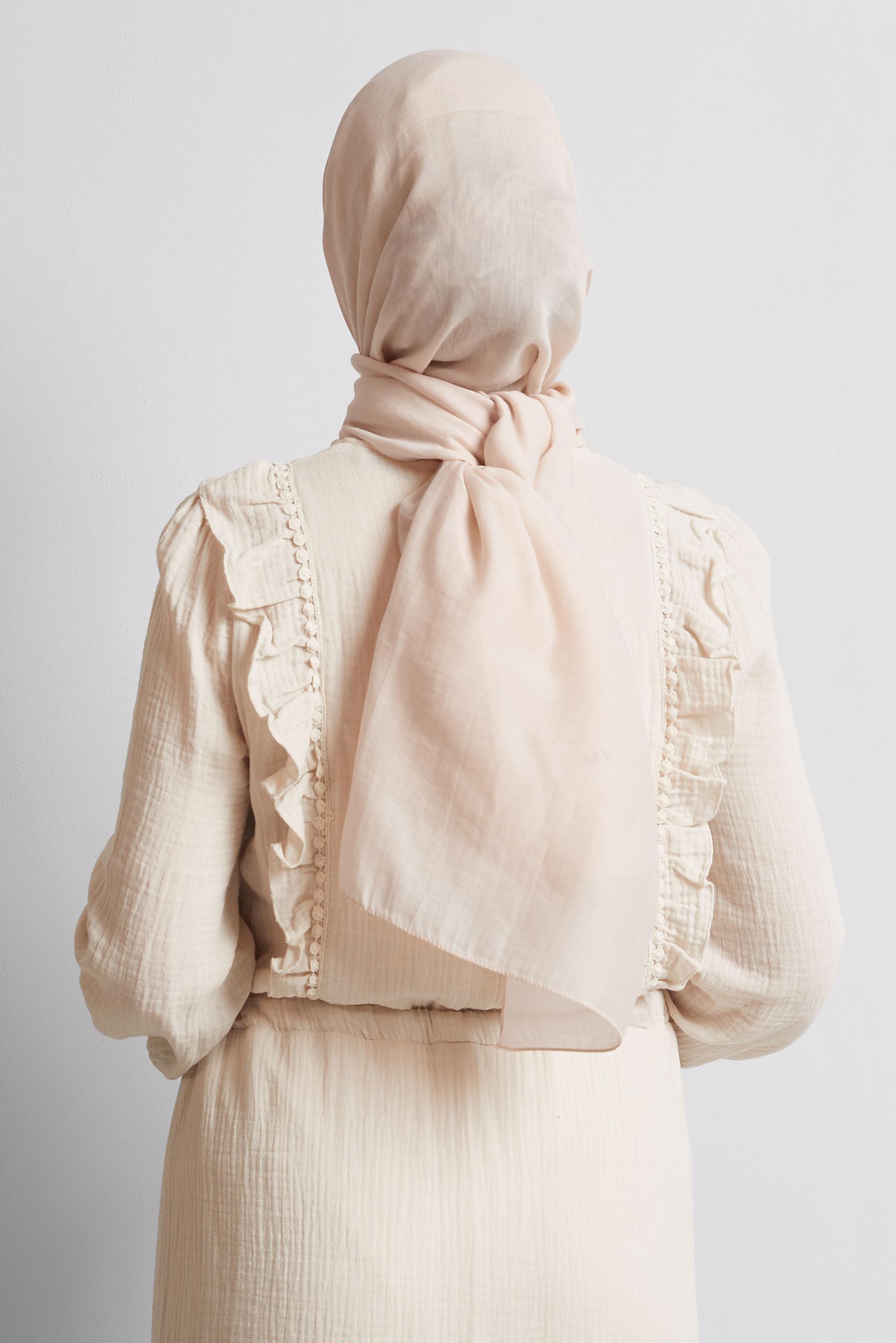 Tesettür giyim PUDRA ALVİNA PAMUK ŞAL 8544