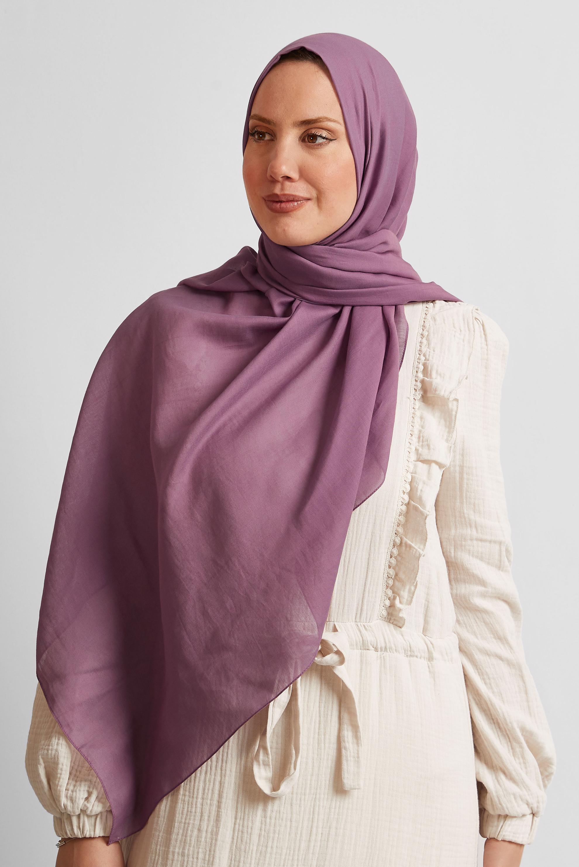 Tesettür giyim MOR ALVİNA PAMUK ŞAL 8544