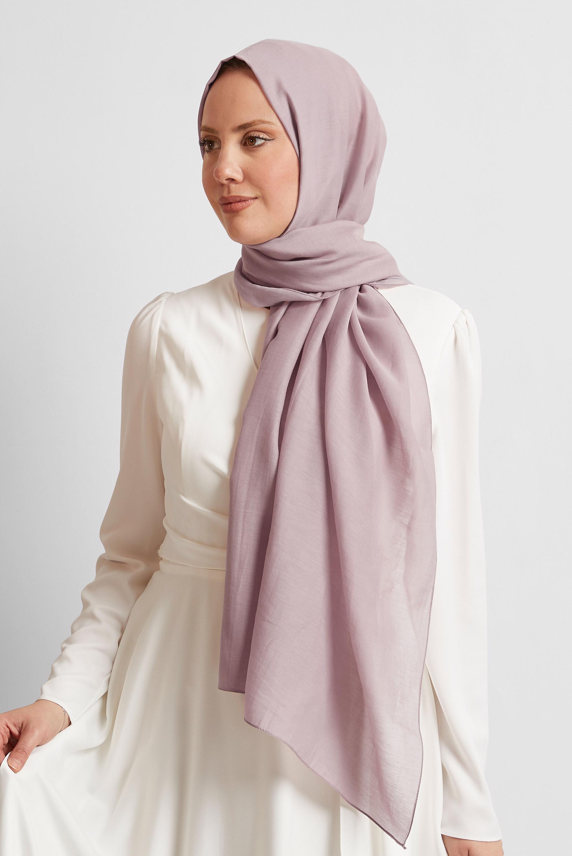 Tesettür giyim PEMBE ALVİNA PAMUK ŞAL 8544