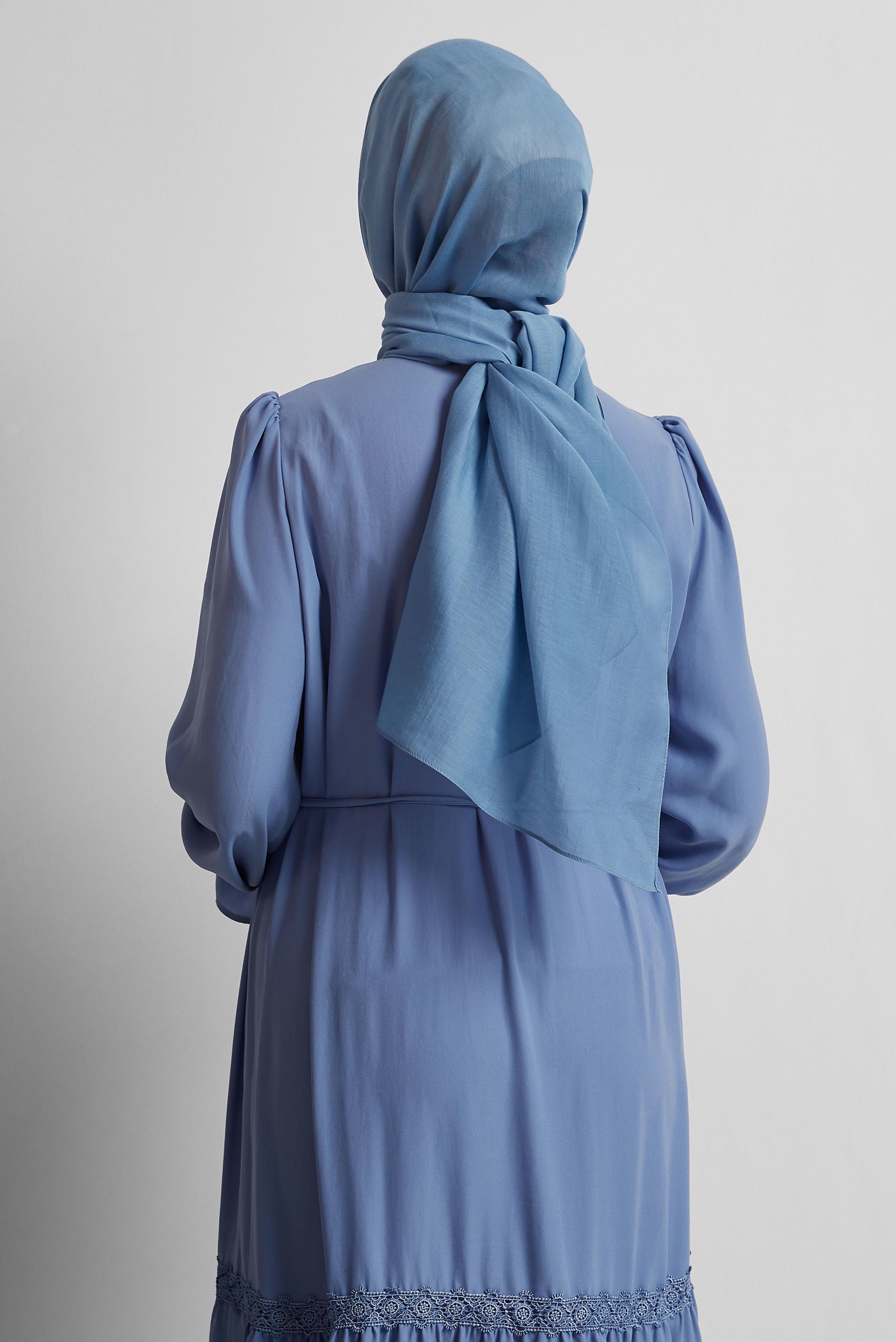 Tesettür giyim MAVİ ALVİNA PAMUK ŞAL 8544