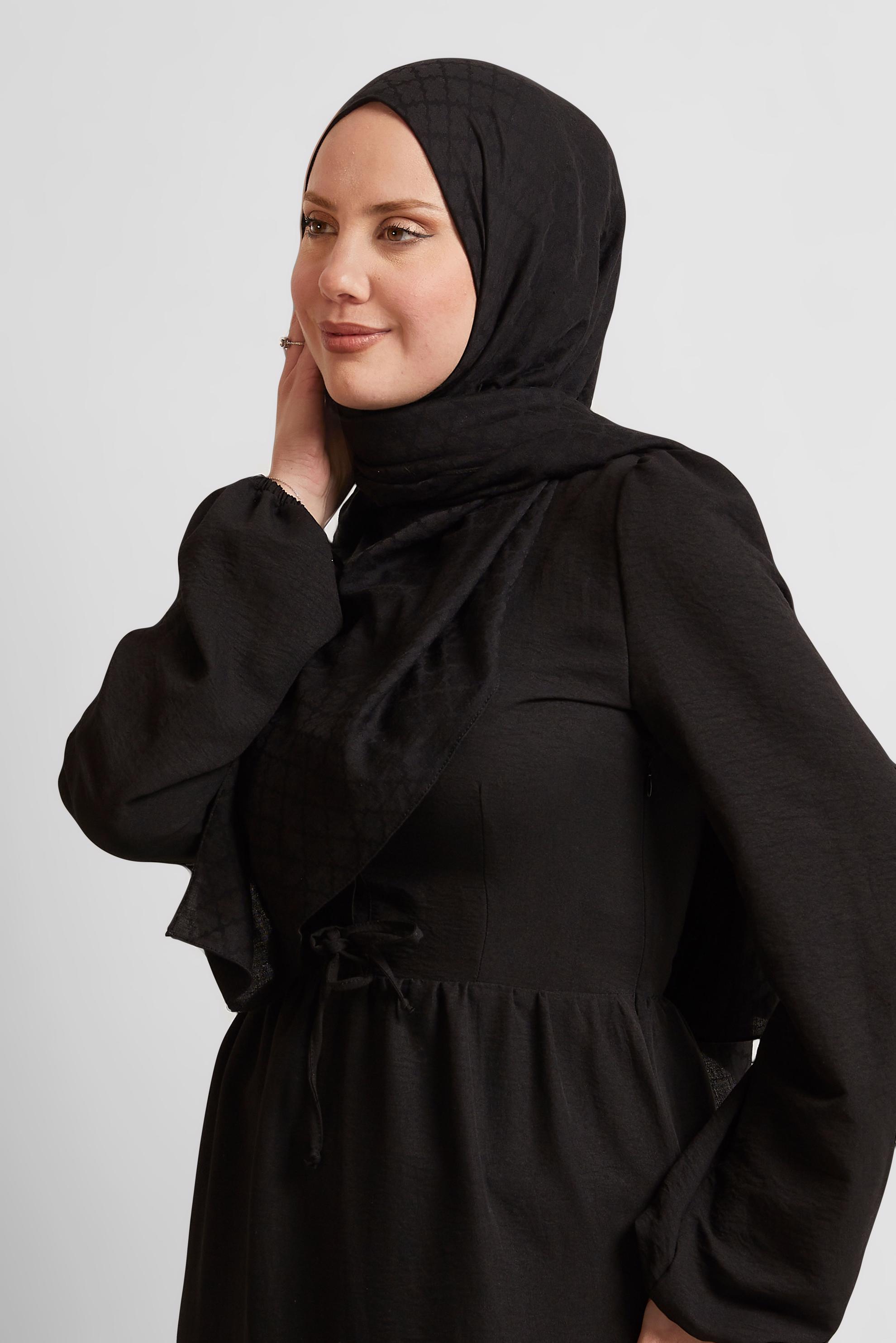 Tesettür giyim SİYAH ALVİNA ŞAL 8545