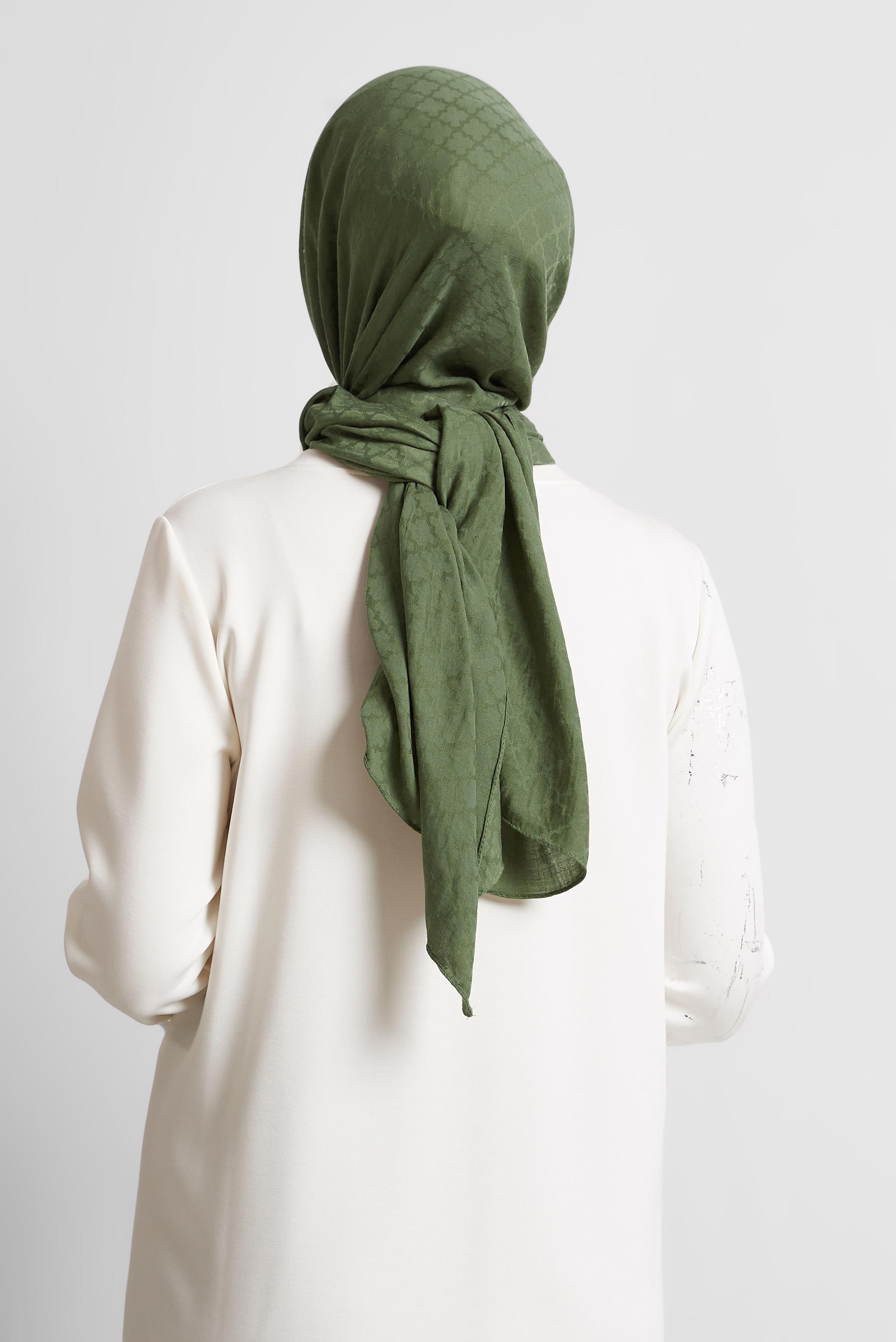 Tesettür giyim HAKİ ALVİNA ŞAL 8545