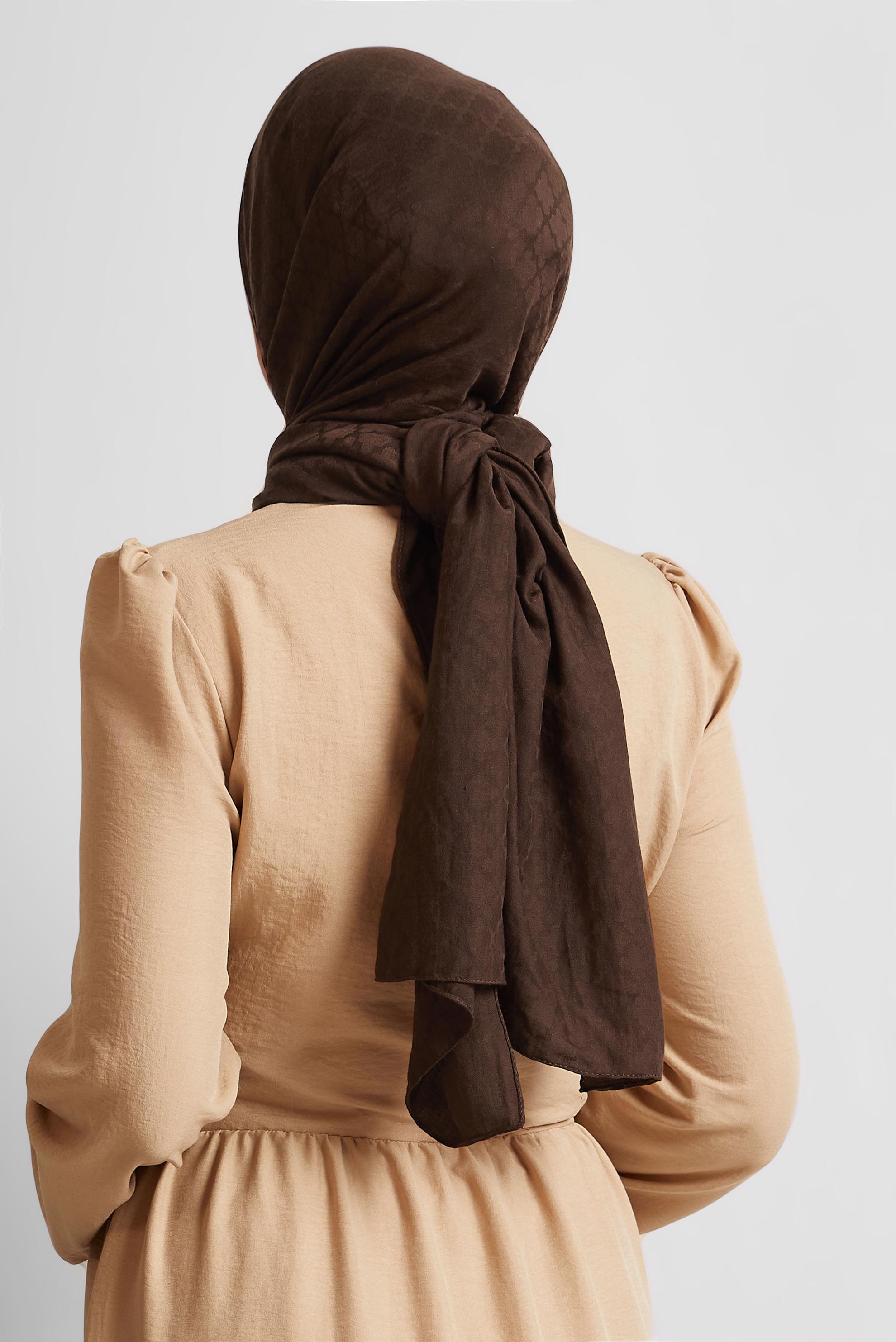 Tesettür giyim KAHVE ALVİNA ŞAL 8545