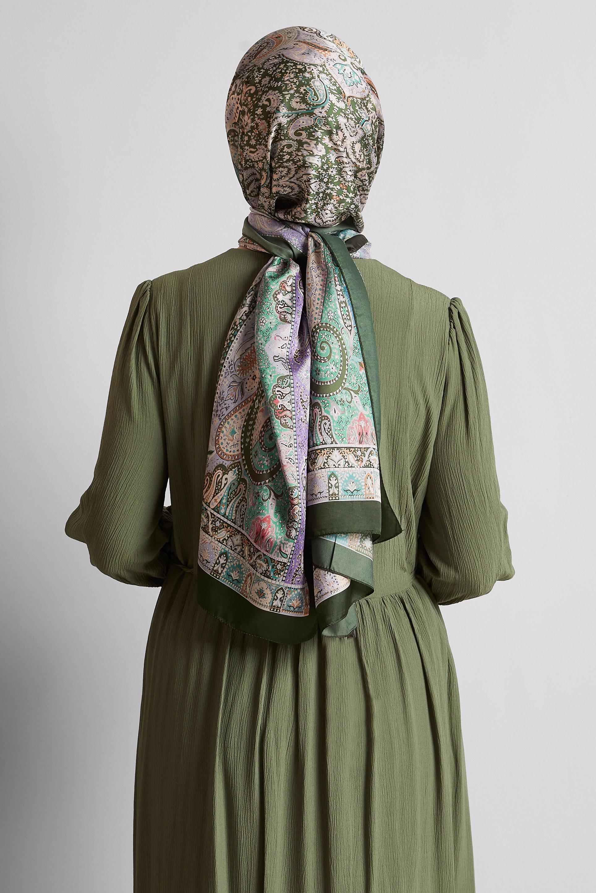 Tesettür giyim BEJ ALVİNA DESENLİ ŞAL 8548