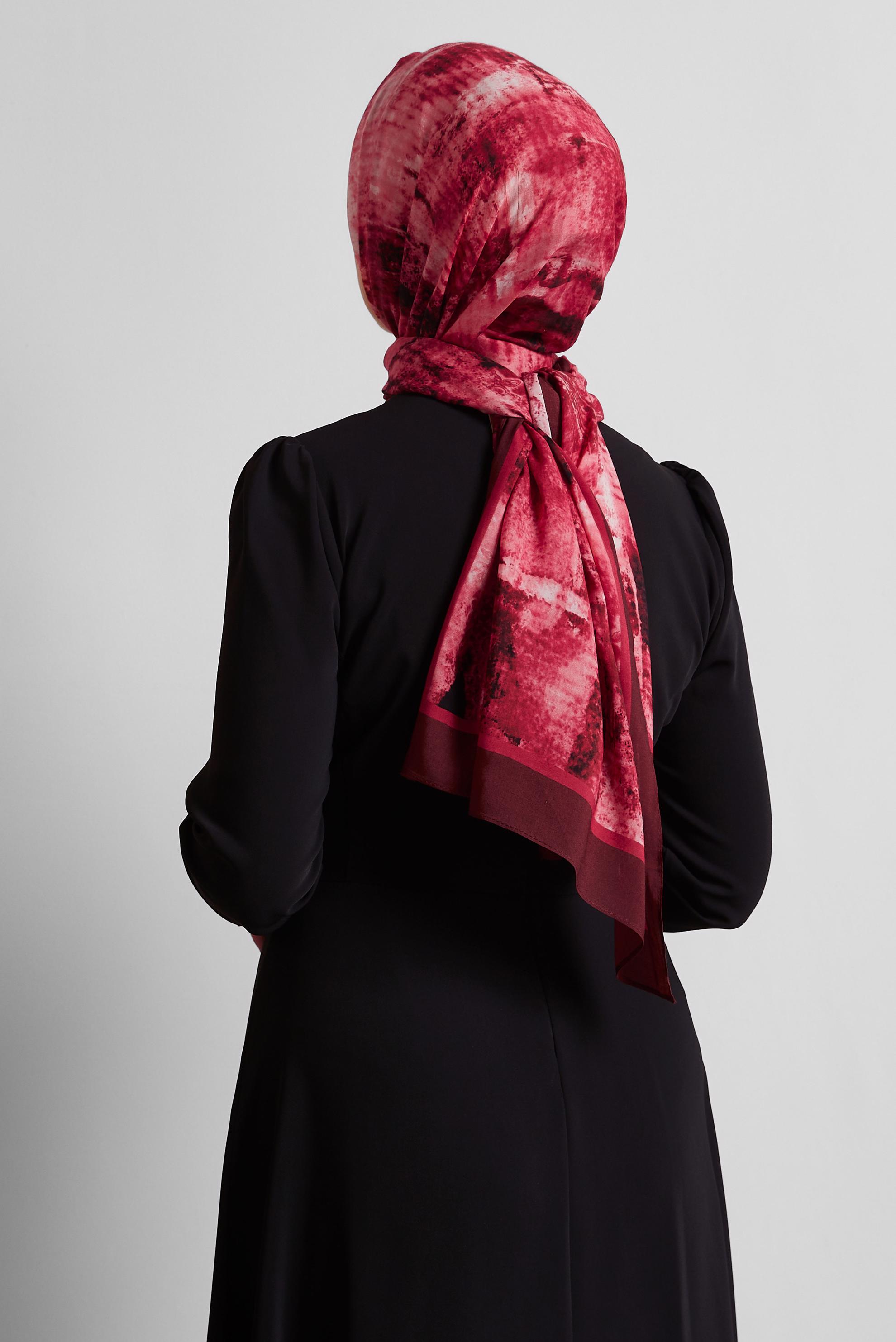 Tesettür giyim FUŞYA ALVİNA PAMUK VİSKON ŞAL 8554