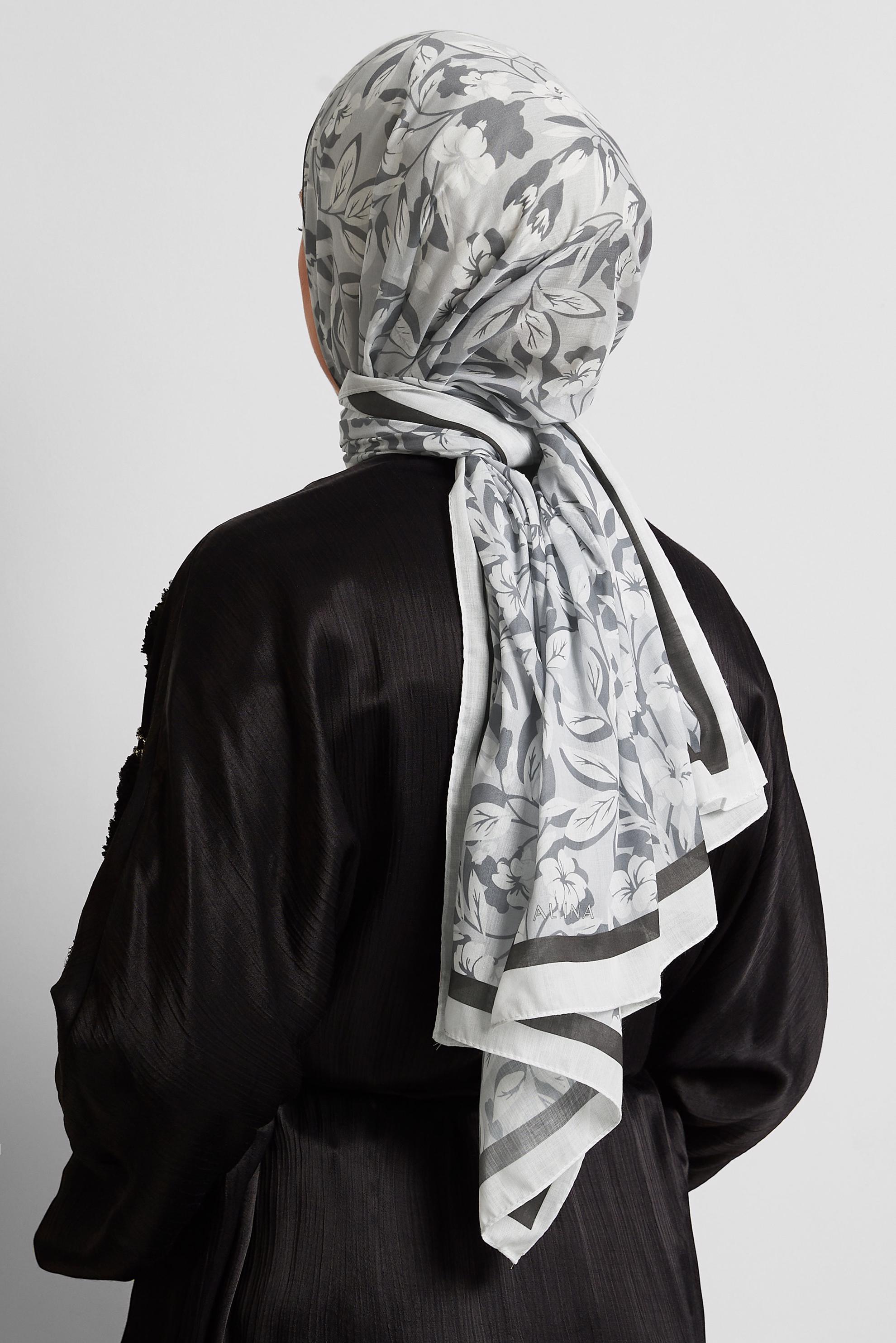 Tesettür giyim SİYAH ALVİNA ŞAL 8555