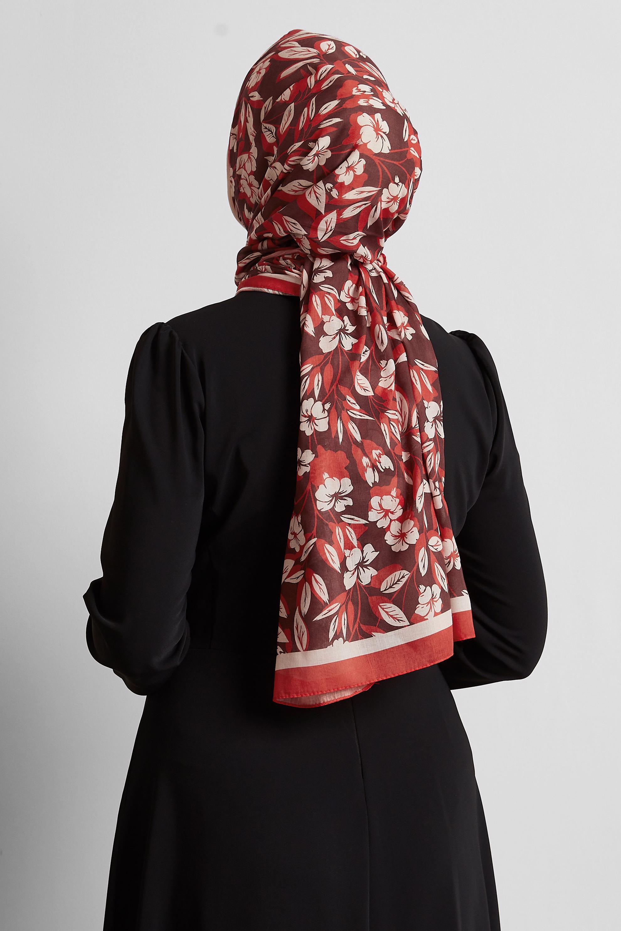 Tesettür giyim KIRMIZI ALVİNA ŞAL 8555