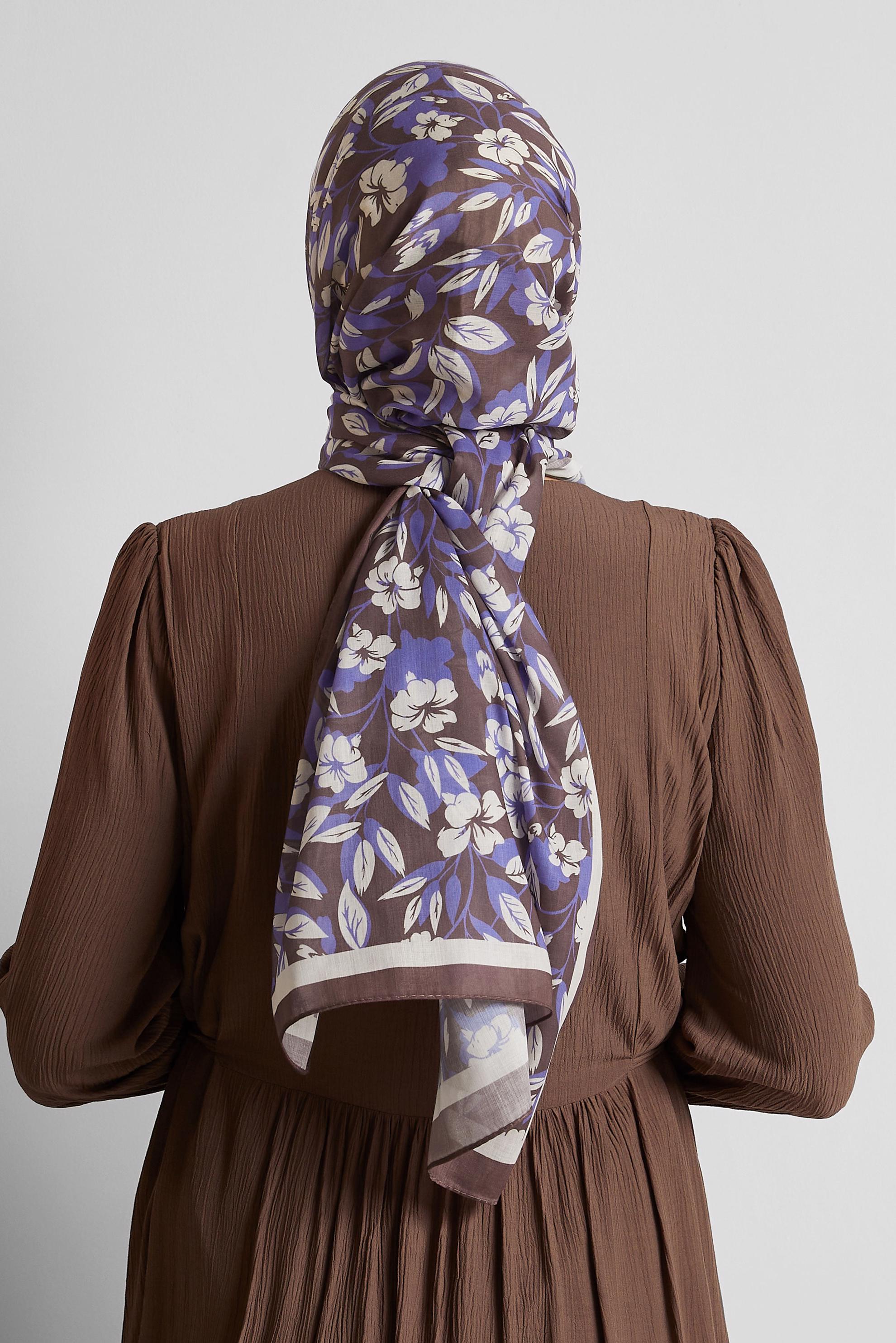 Tesettür giyim MOR ALVİNA ŞAL 8555