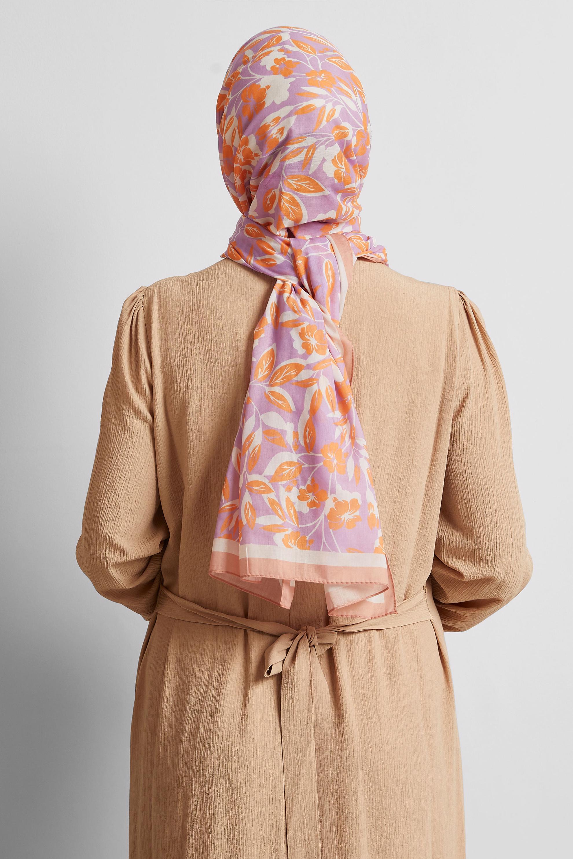 Tesettür giyim MOR ALVİNA ŞAL 8555