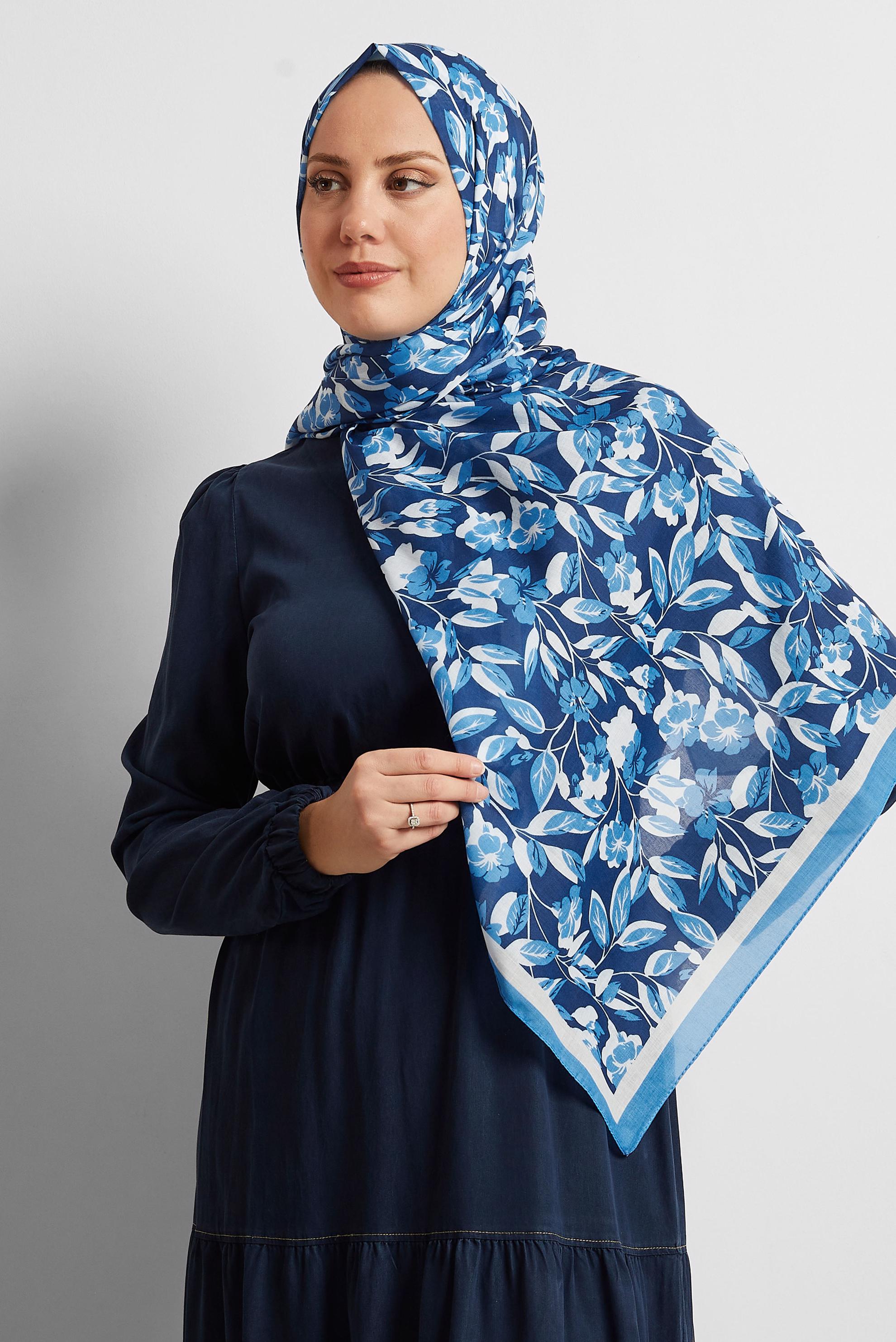 Tesettür giyim LACİVERT ALVİNA ŞAL 8555