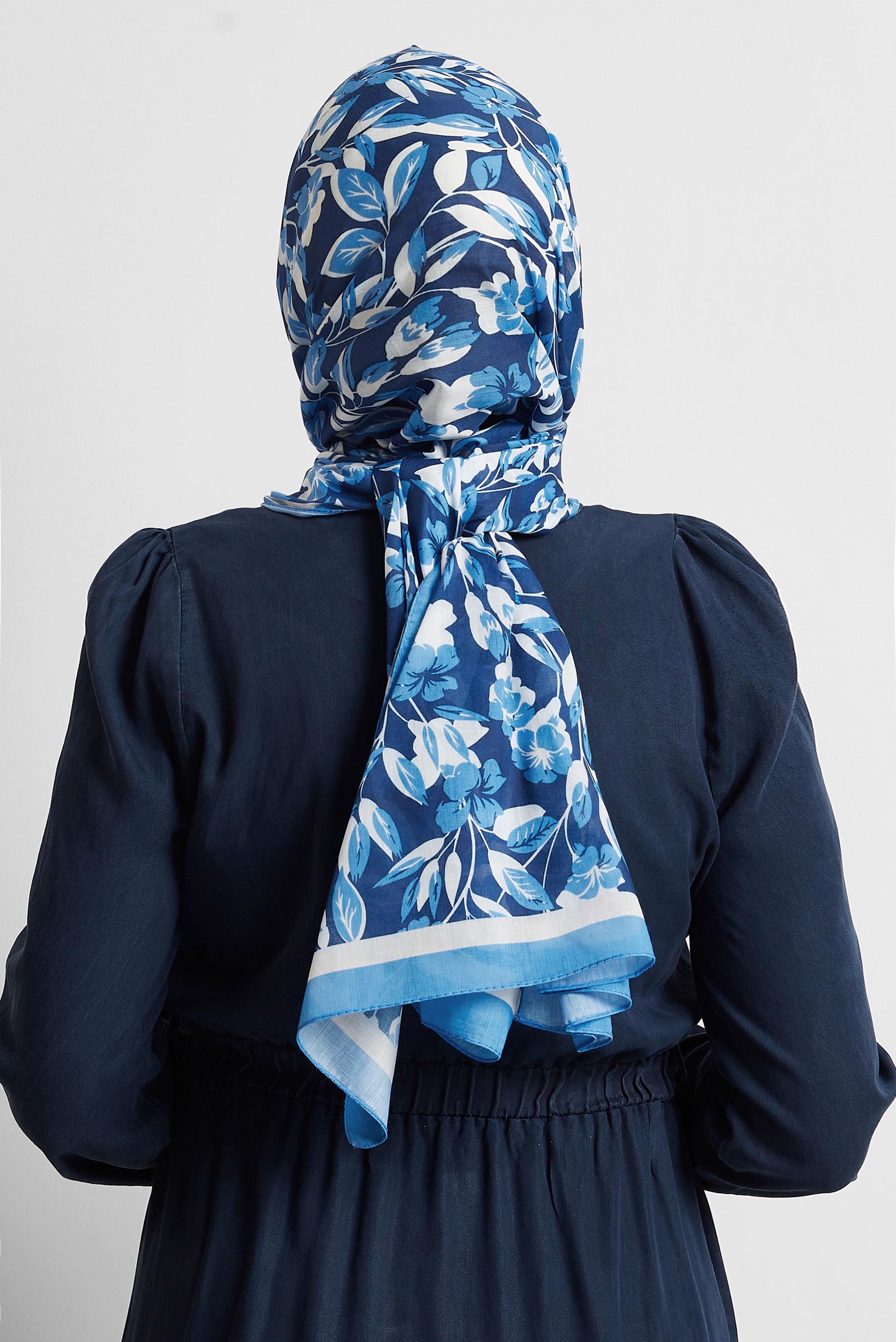 Tesettür giyim LACİVERT ALVİNA ŞAL 8555