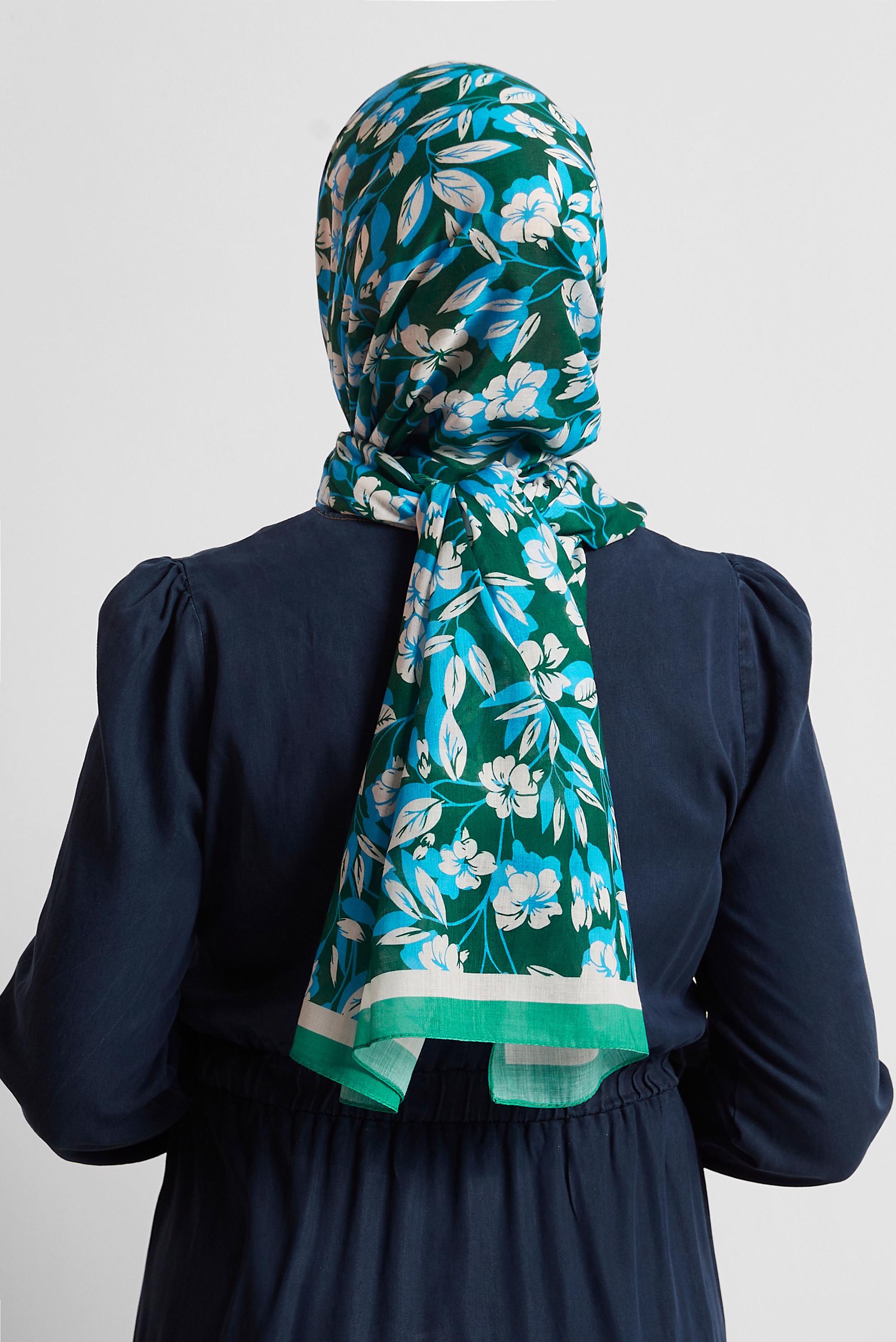 Tesettür giyim MAVİ ALVİNA ŞAL 8555