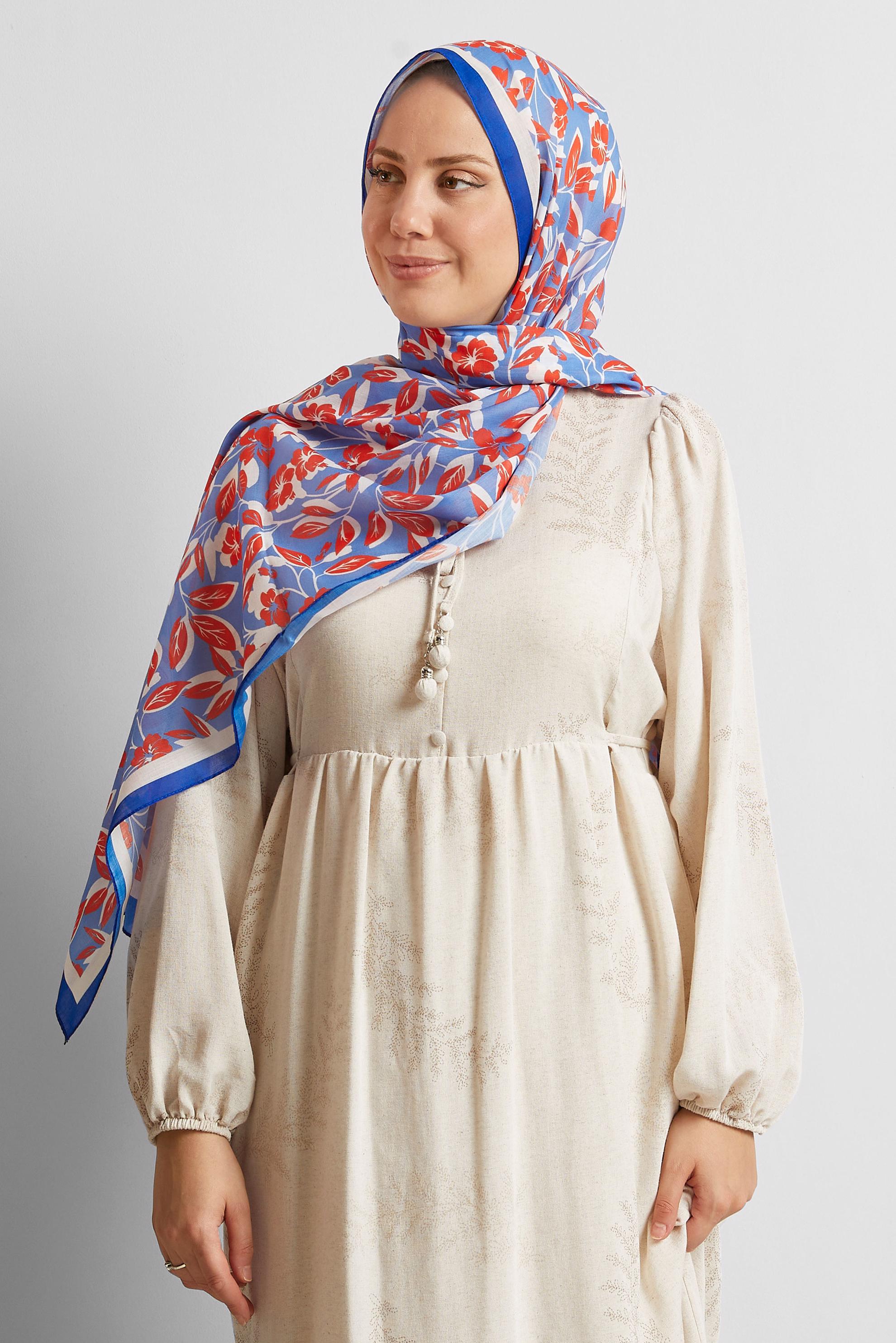 Tesettür giyim LACİVERT ALVİNA ŞAL 8555