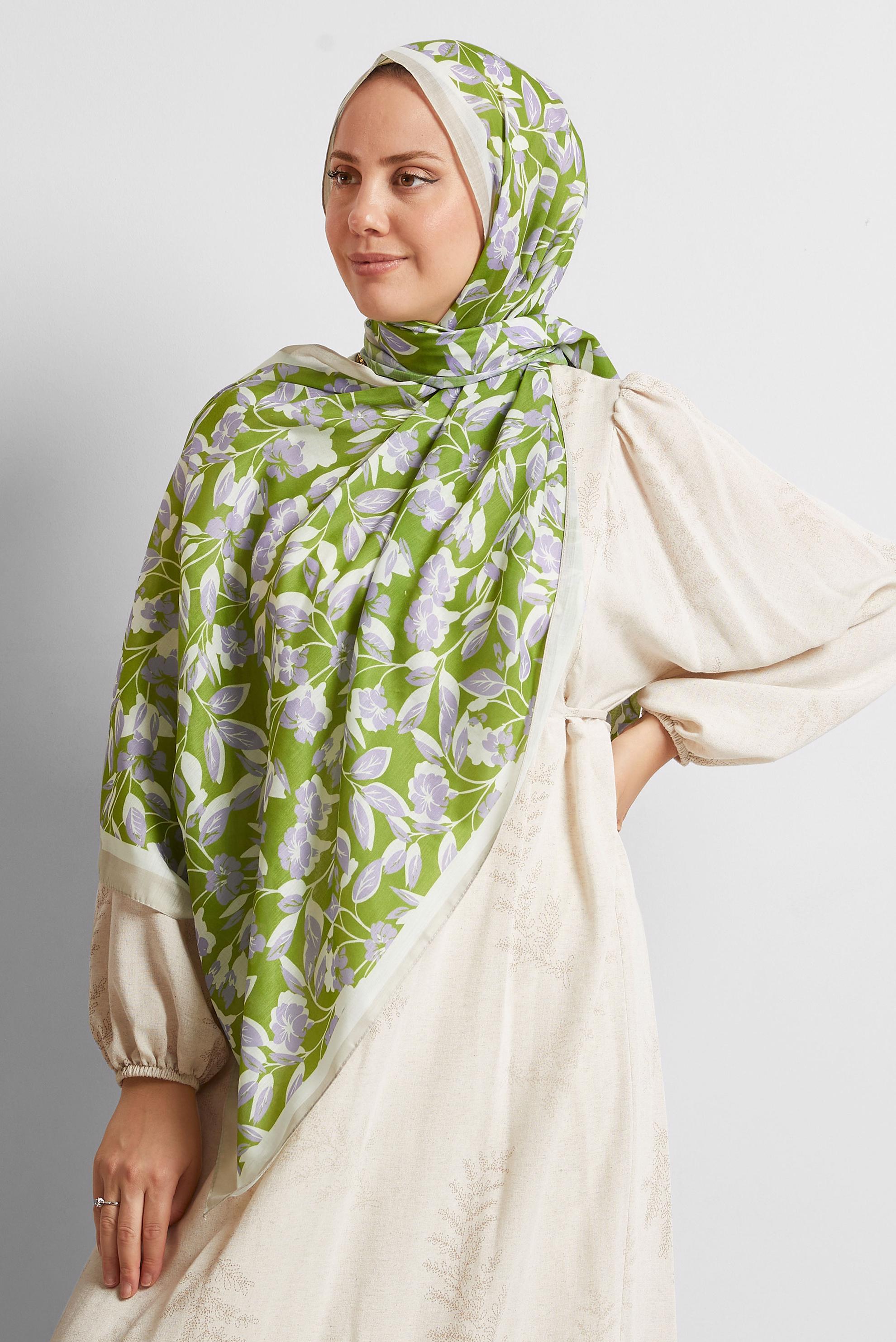 Tesettür giyim MAVİ ALVİNA ŞAL 8555