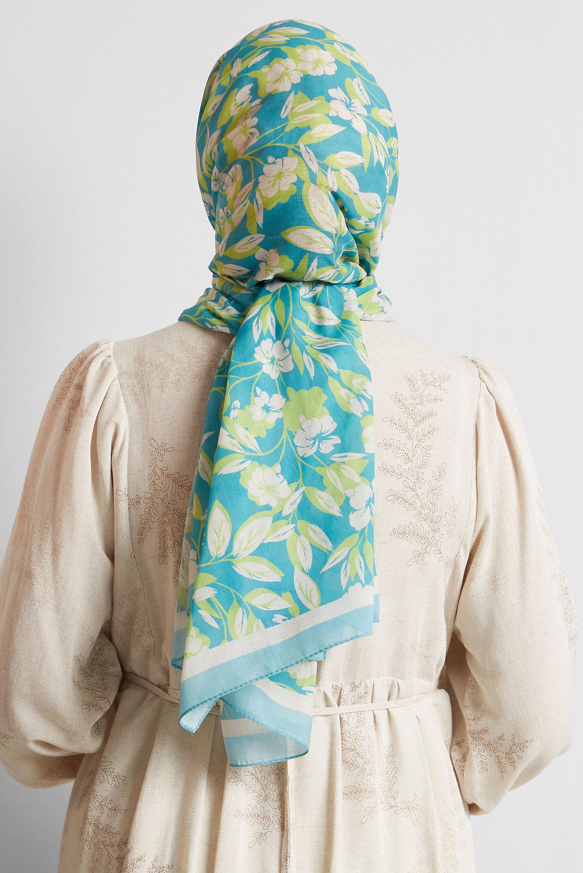 Tesettür giyim YEŞİL ALVİNA ŞAL 8555