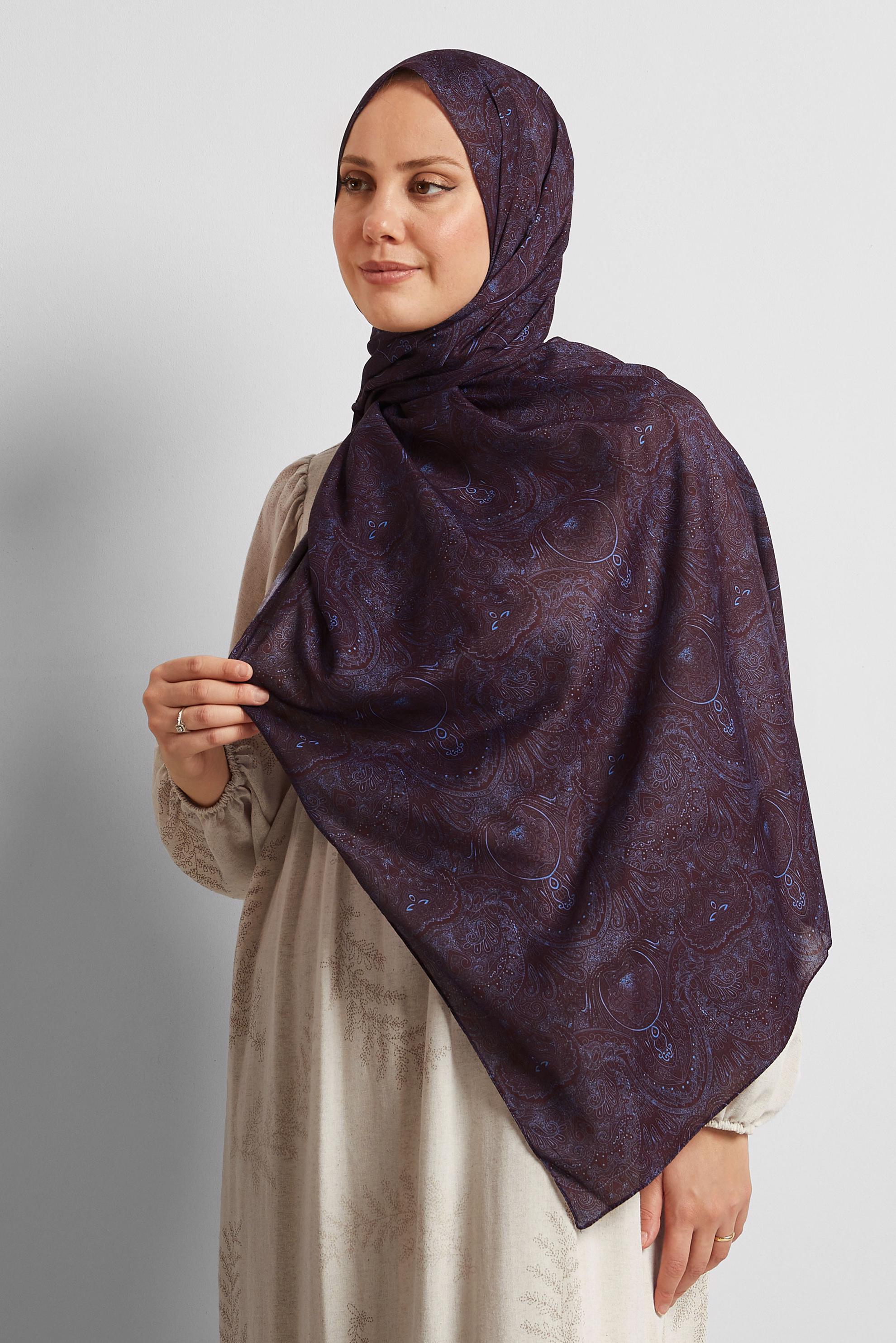 Tesettür giyim MOR ALVİNA ŞAL 8556