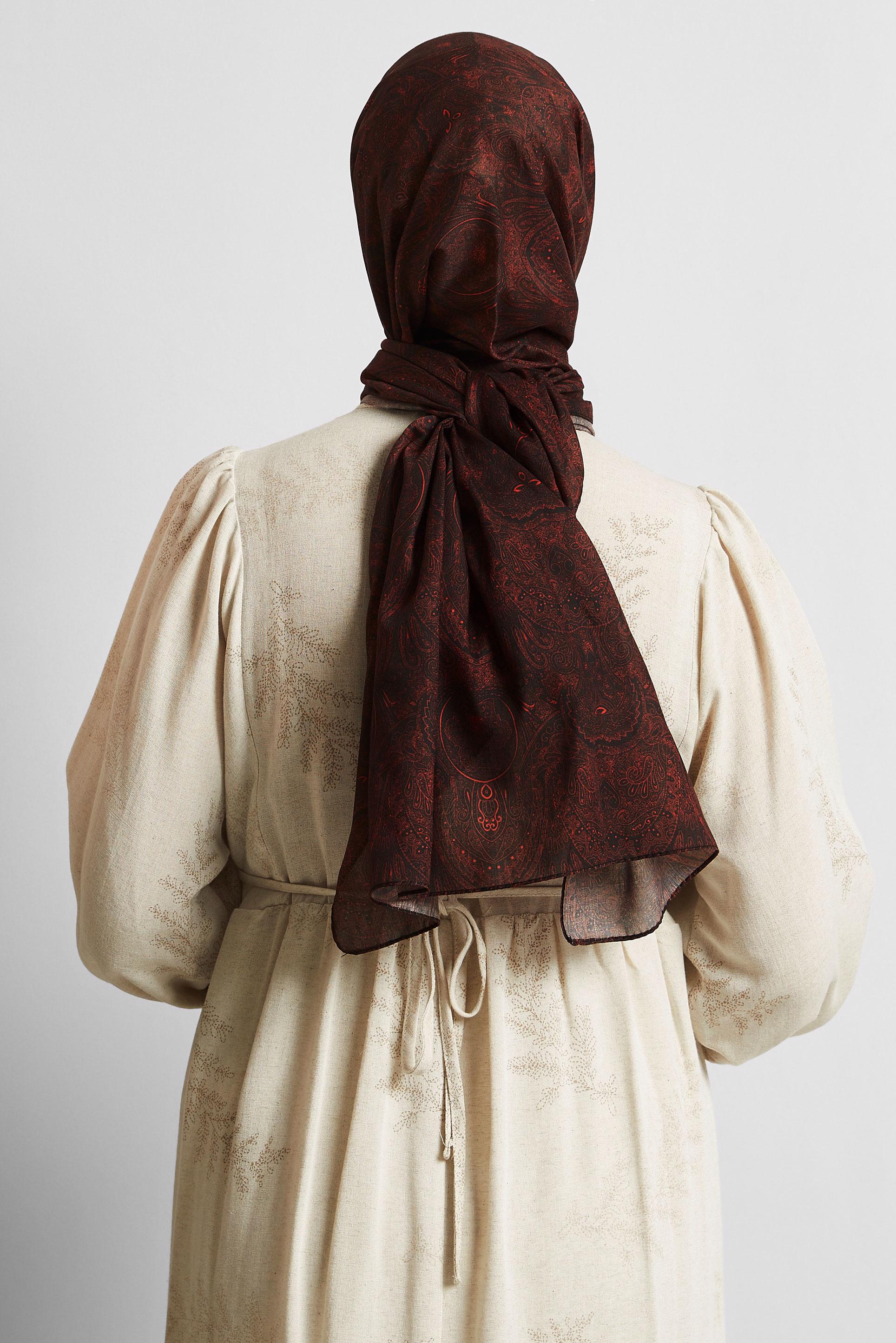 Tesettür giyim FUŞYA ALVİNA ŞAL 8556