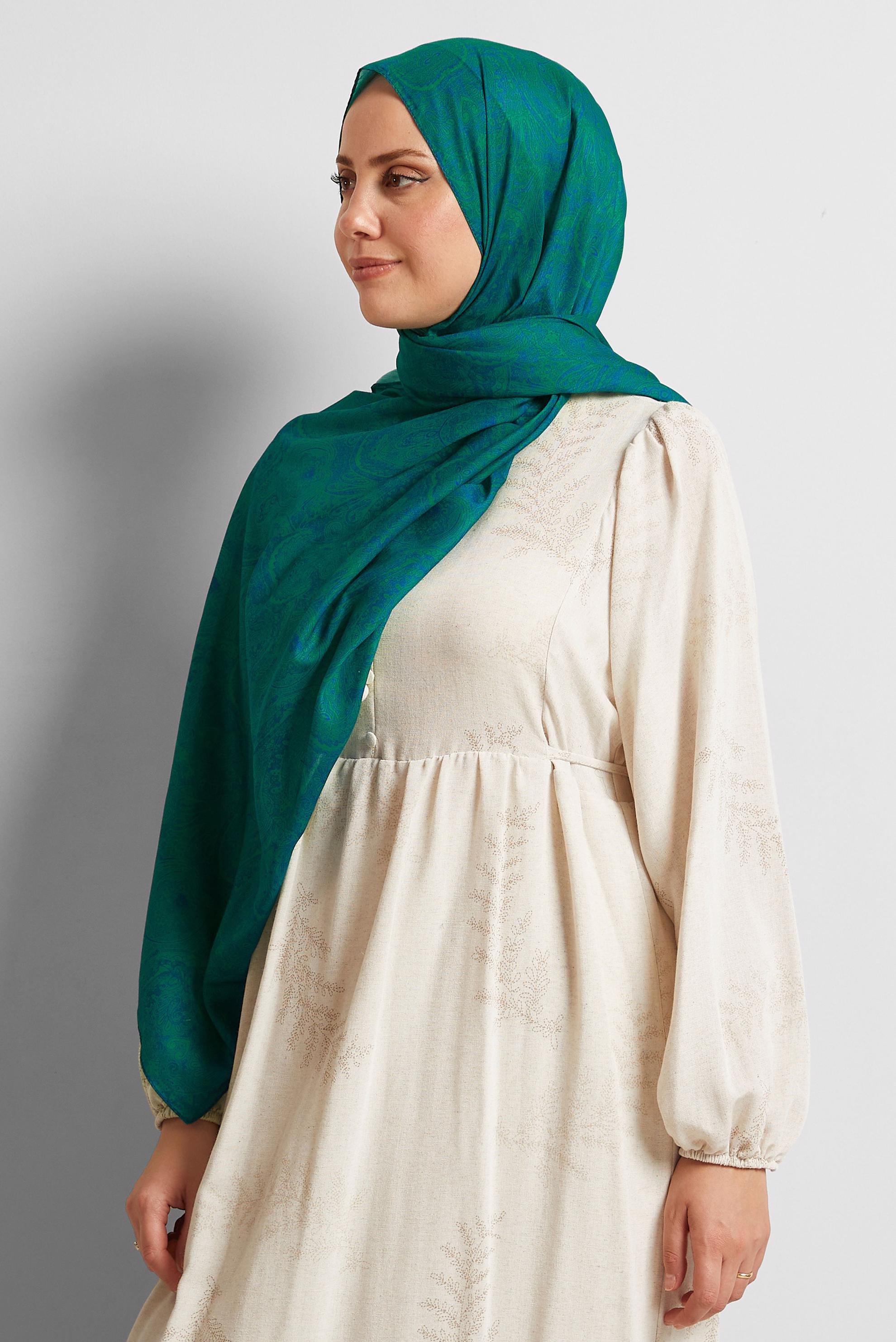 Tesettür giyim MAVİ ALVİNA ŞAL 8556