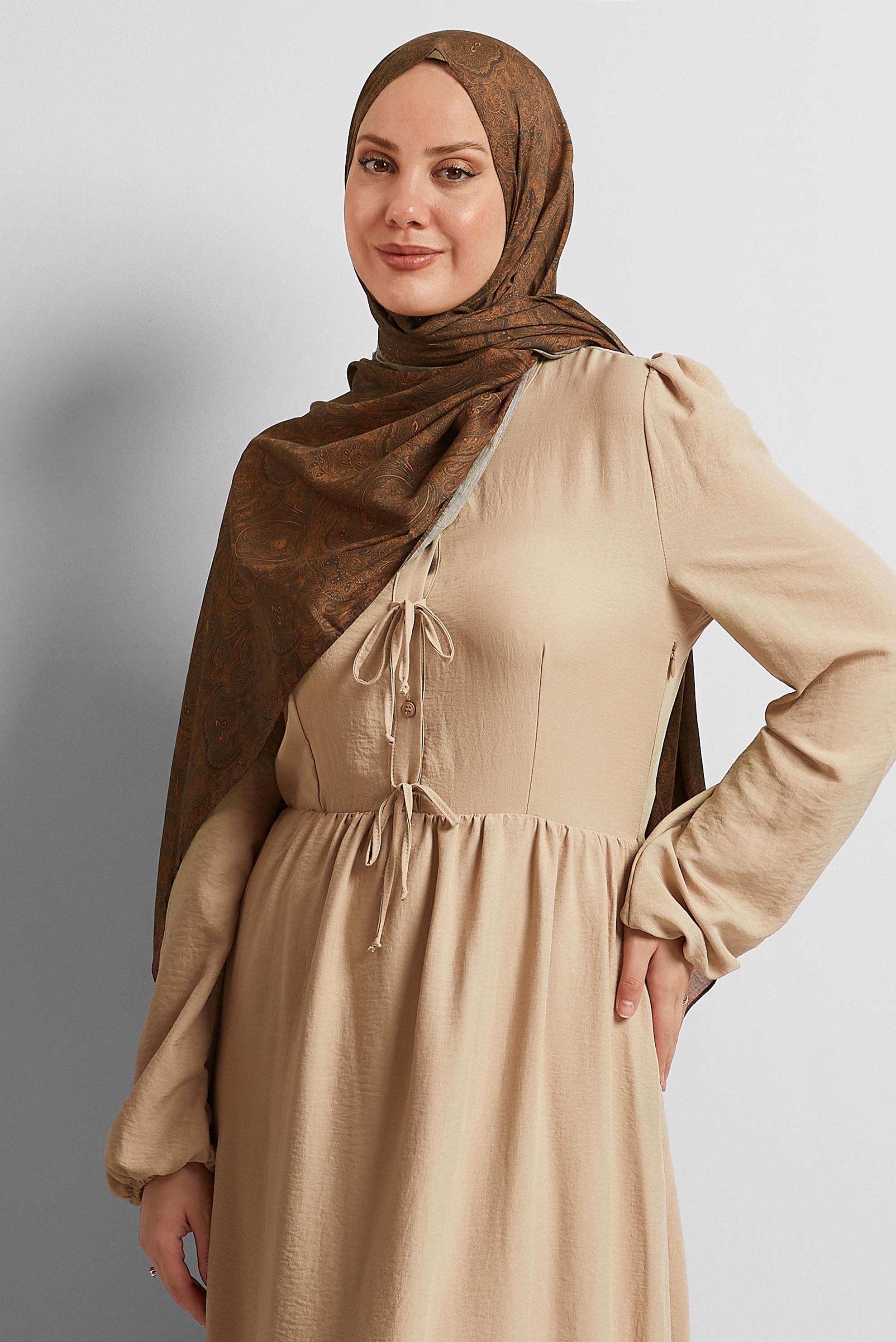 Tesettür giyim TABA ALVİNA ŞAL 8556
