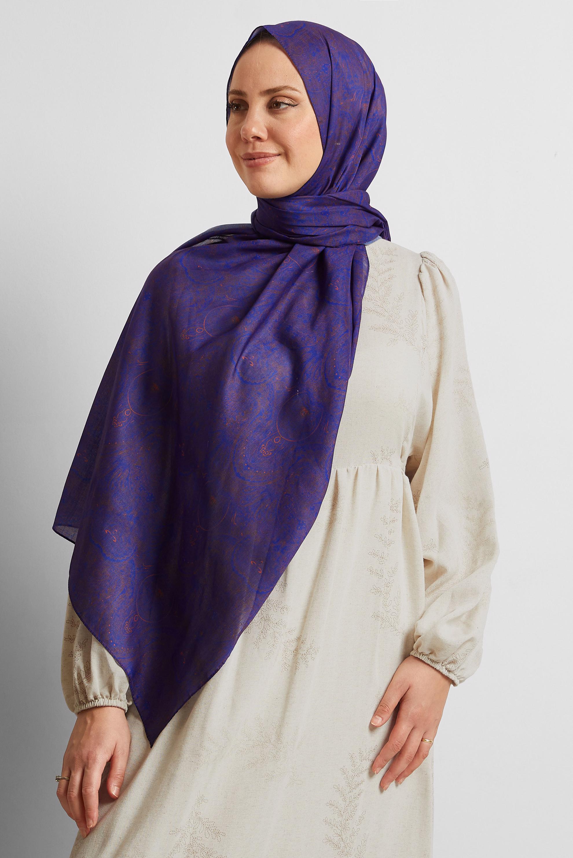 Tesettür giyim MOR ALVİNA ŞAL 8556