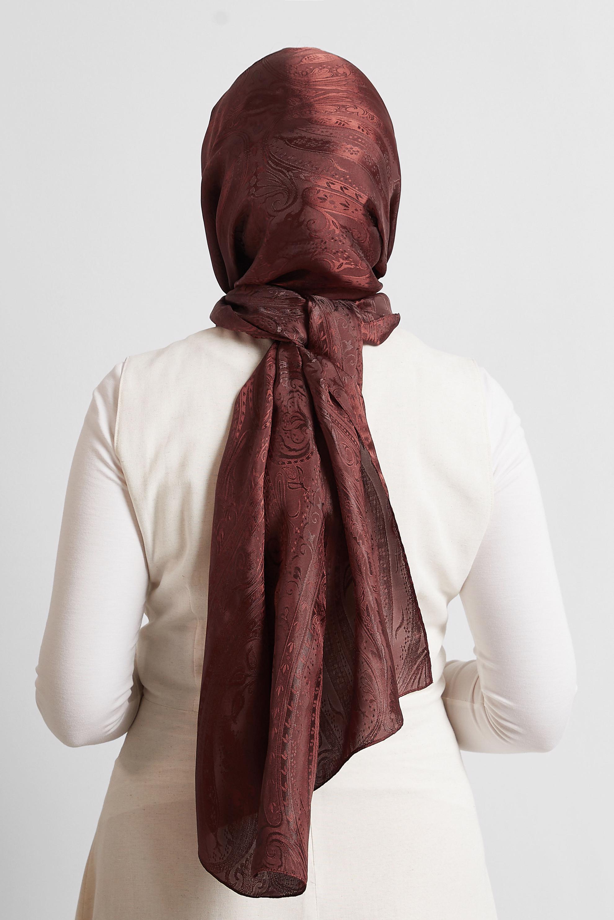 Tesettür giyim BORDO ALVİNA JAKAR ŞAL 8568