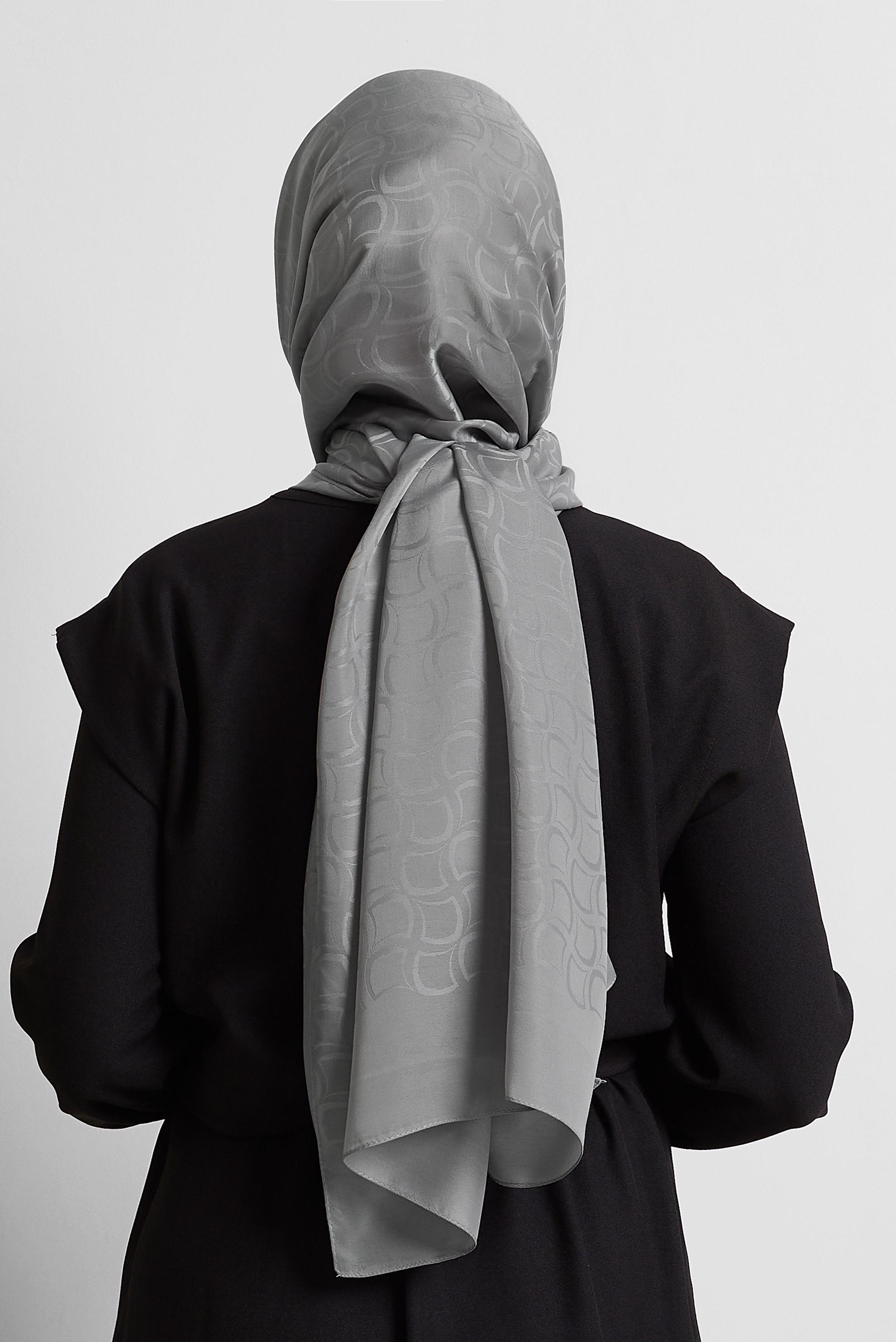 Vêtements hijab ARGENT CHÂLE JACQUARD ALVINA 8572