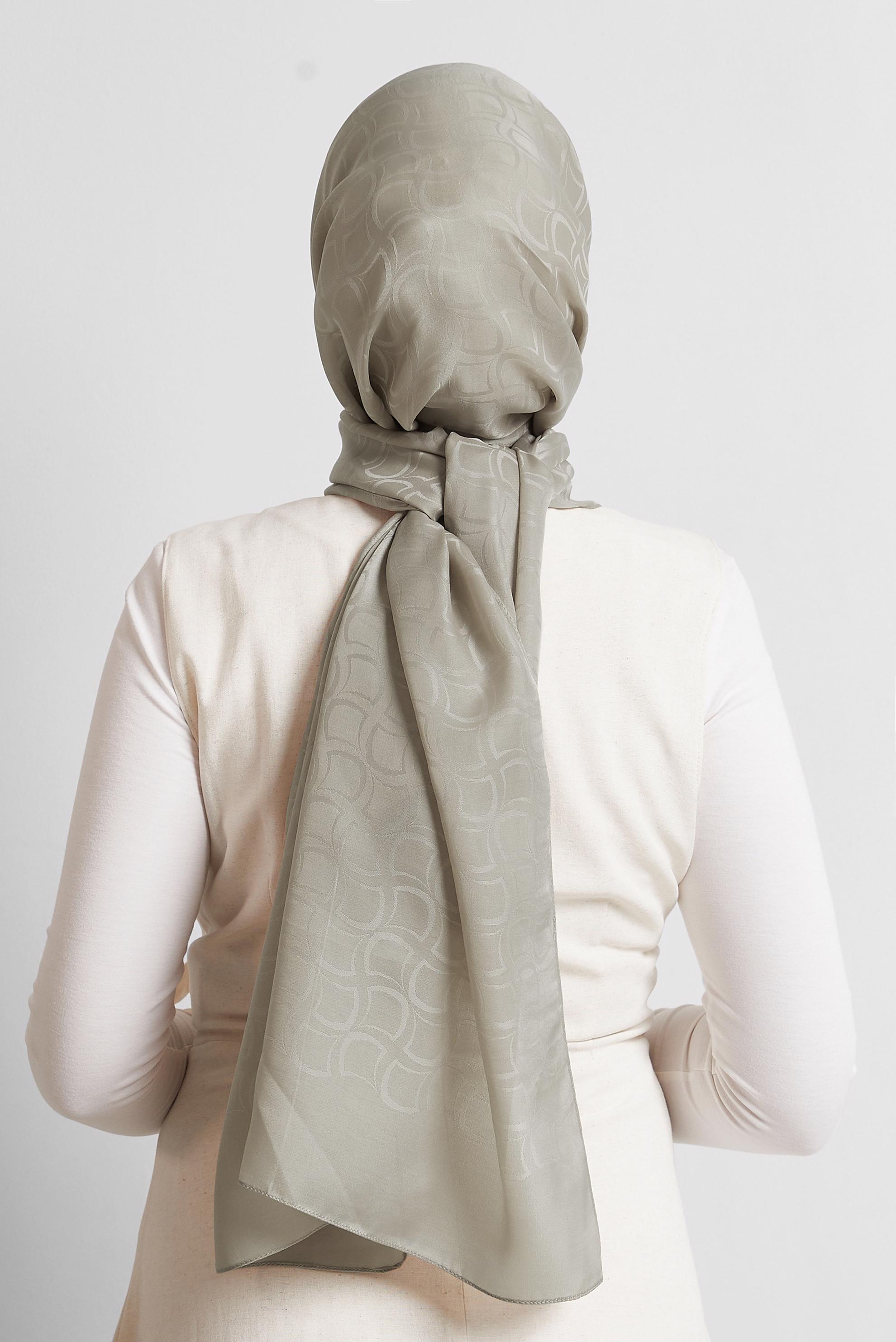 Vêtements hijab BEIGE CHÂLE JACQUARD ALVINA 8572