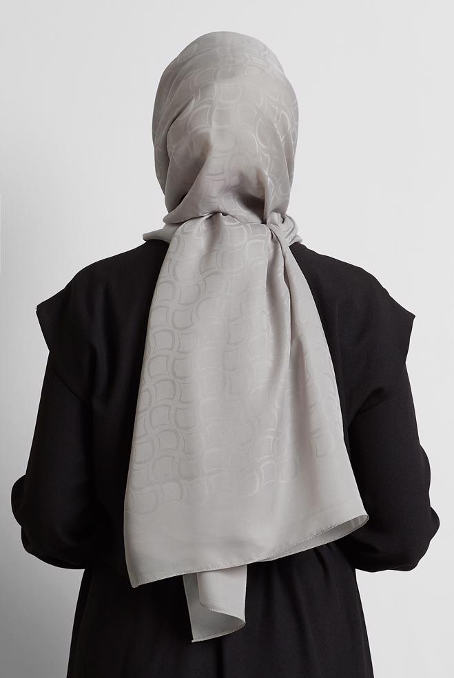 Vêtements hijab POURPRE CHÂLE JACQUARD ALVINA 8572 - ALVİNA