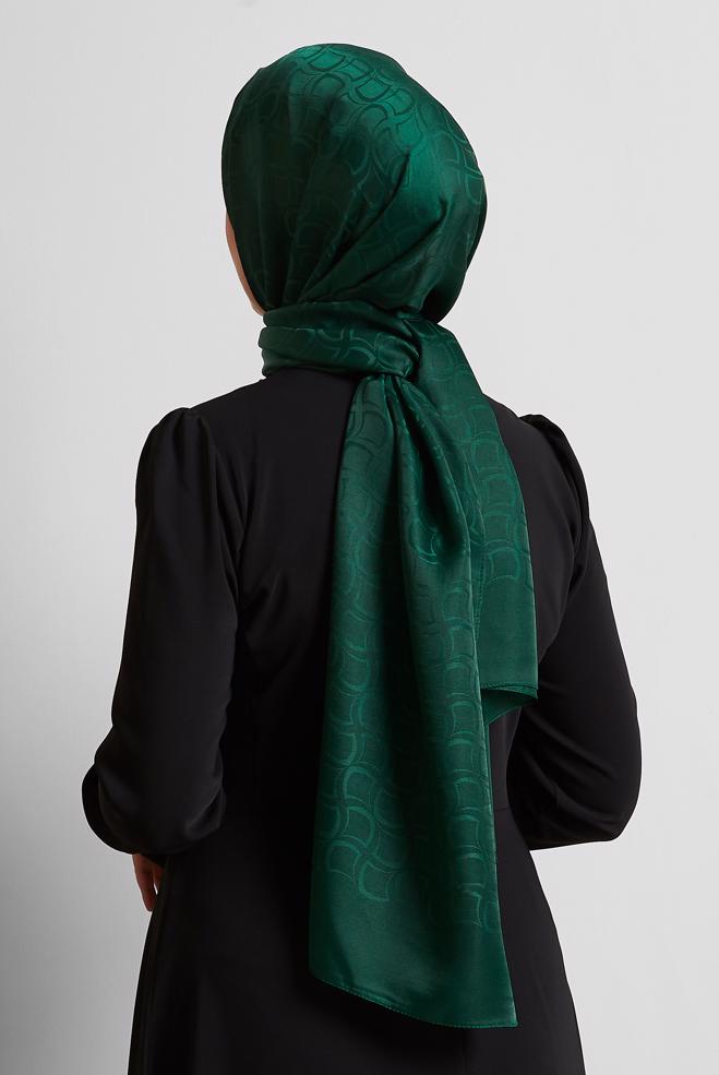 Vêtements hijab VERT CHÂLE JACQUARD ALVINA 8572 - ALVİNA