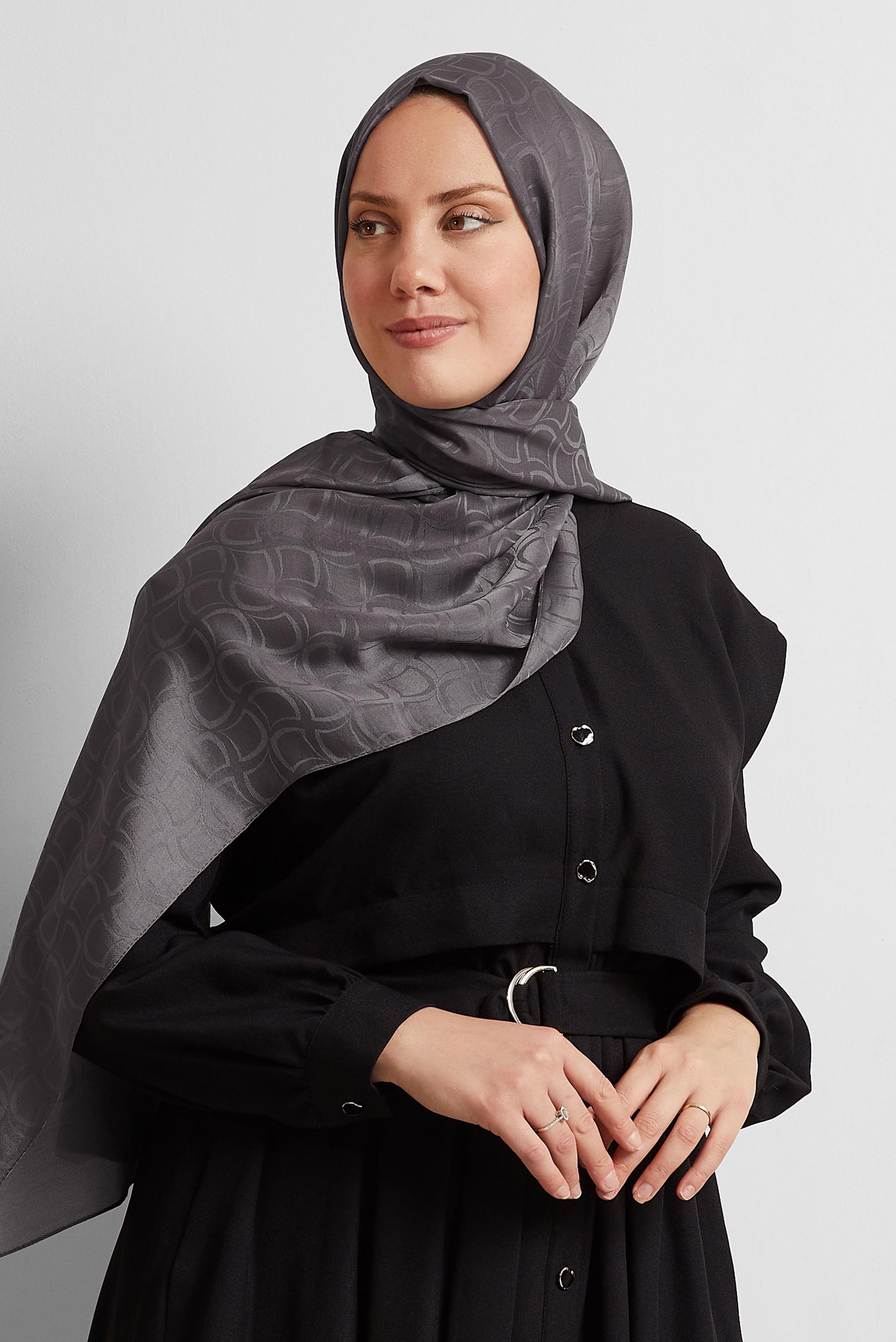 Vêtements hijab PRUNE CHÂLE JACQUARD ALVINA 8572