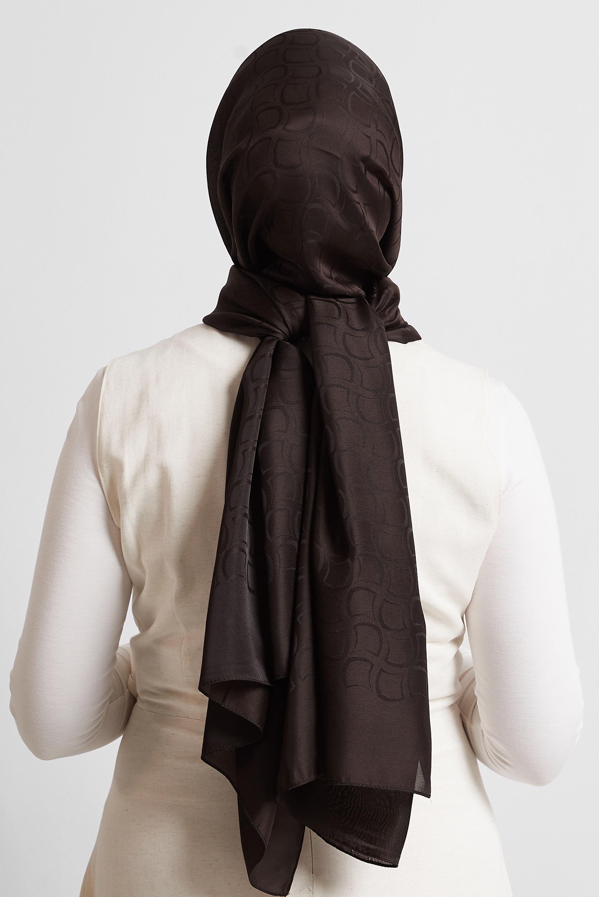 Vêtements hijab BRUN CHÂLE JACQUARD ALVINA 8572