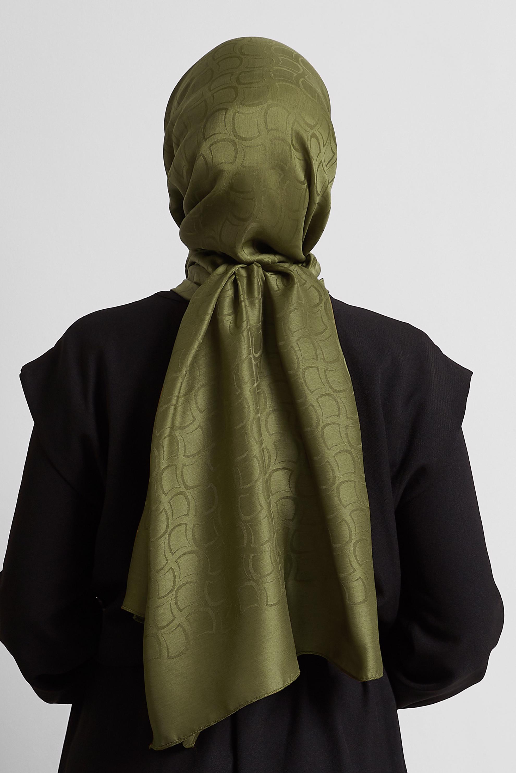 Vêtements hijab VERT CHÂLE JACQUARD ALVINA 8572