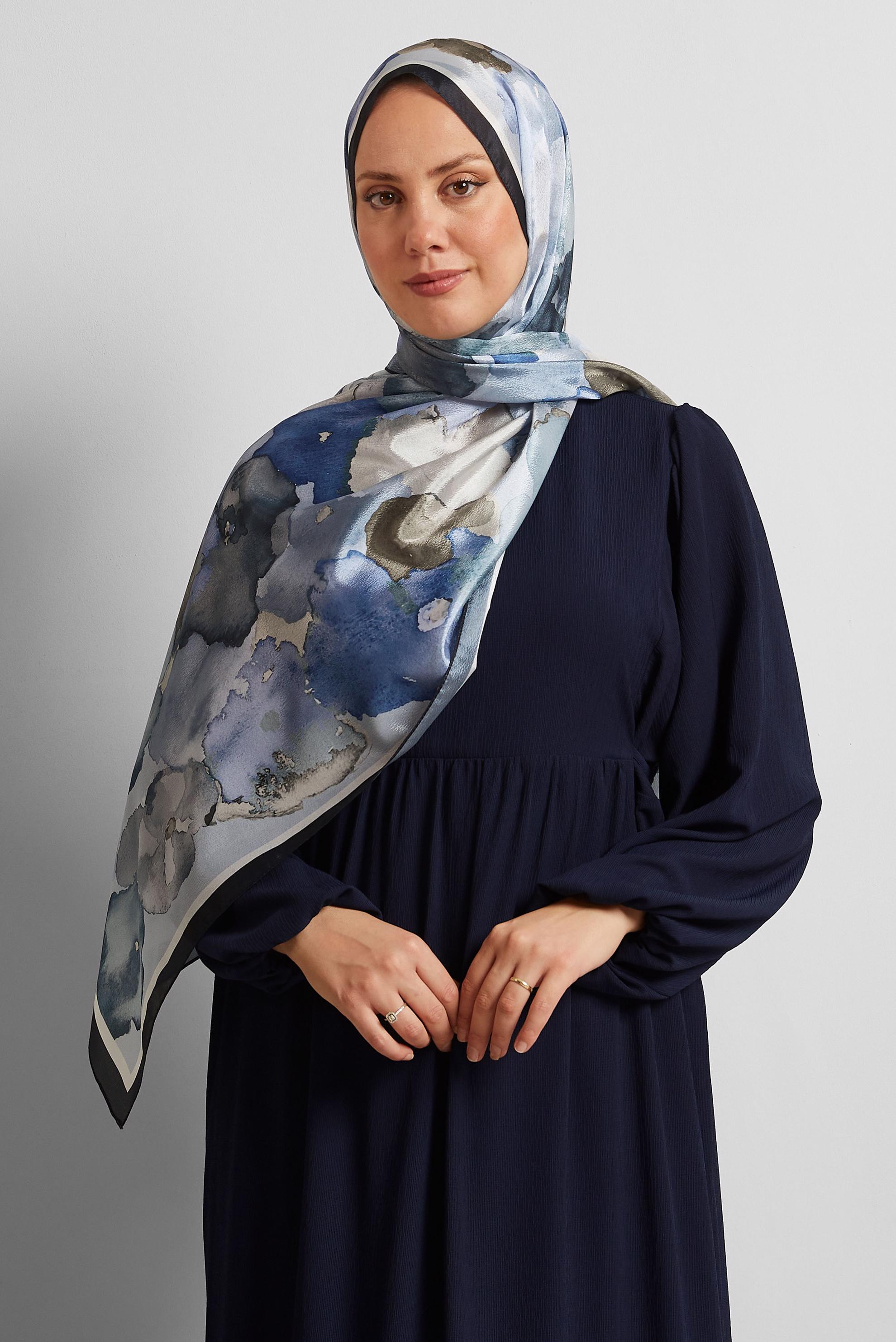 Hijab clothing BLACK ALVINA PATTERNED SHAWL 8573