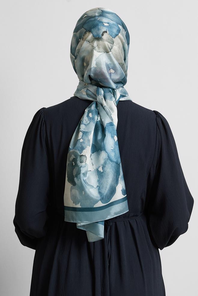 Hijab clothing GREY ALVINA PATTERNED SHAWL 8573 - ALVİNA