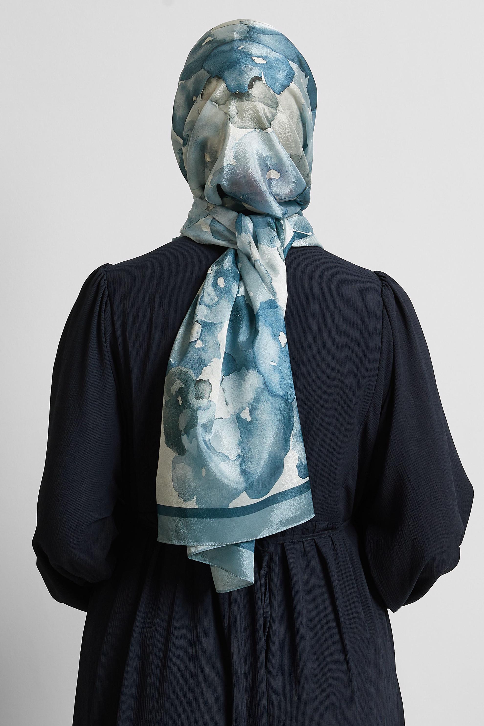 Hijab clothing GREY ALVINA PATTERNED SHAWL 8573